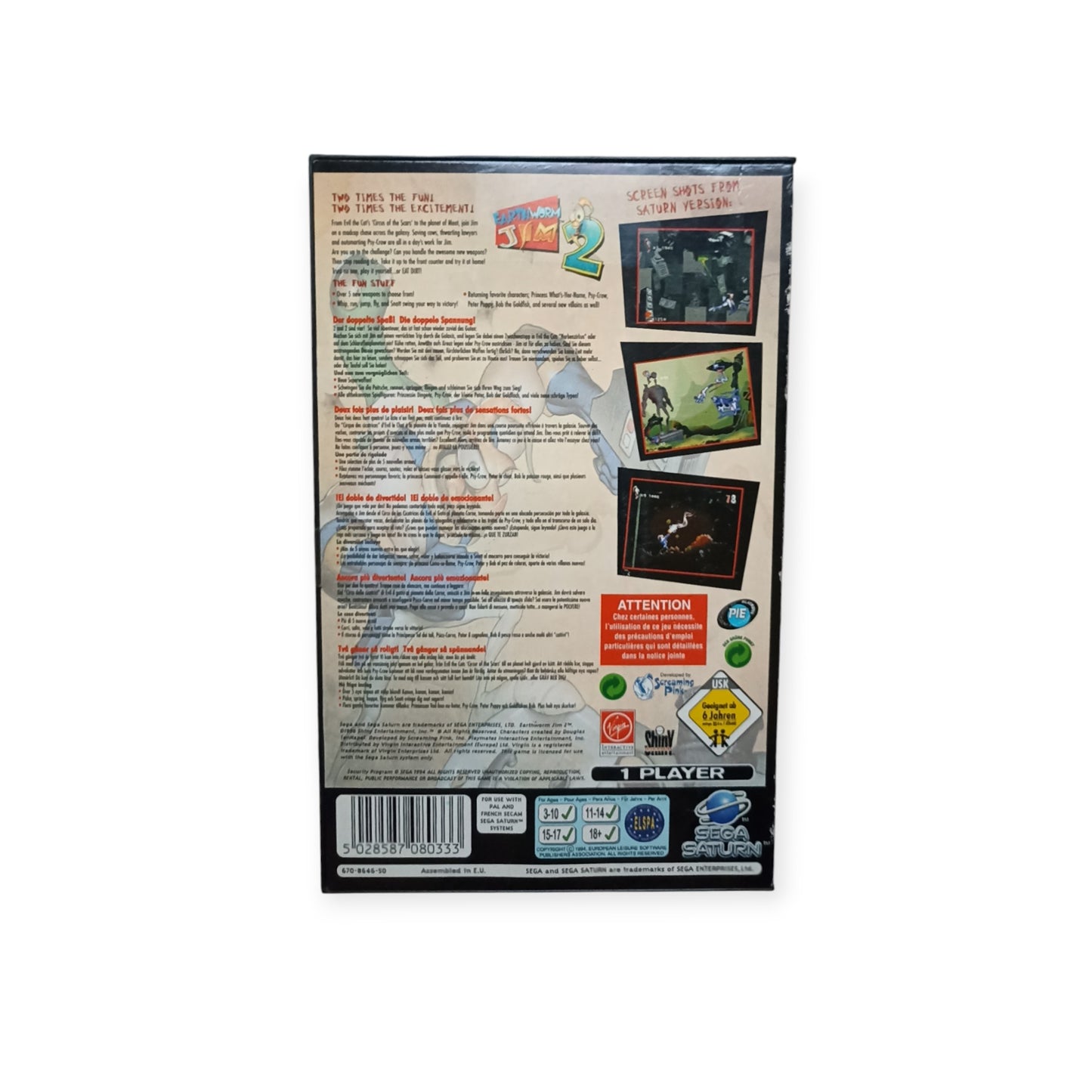 Earthworm Jim 2 Sega Saturn