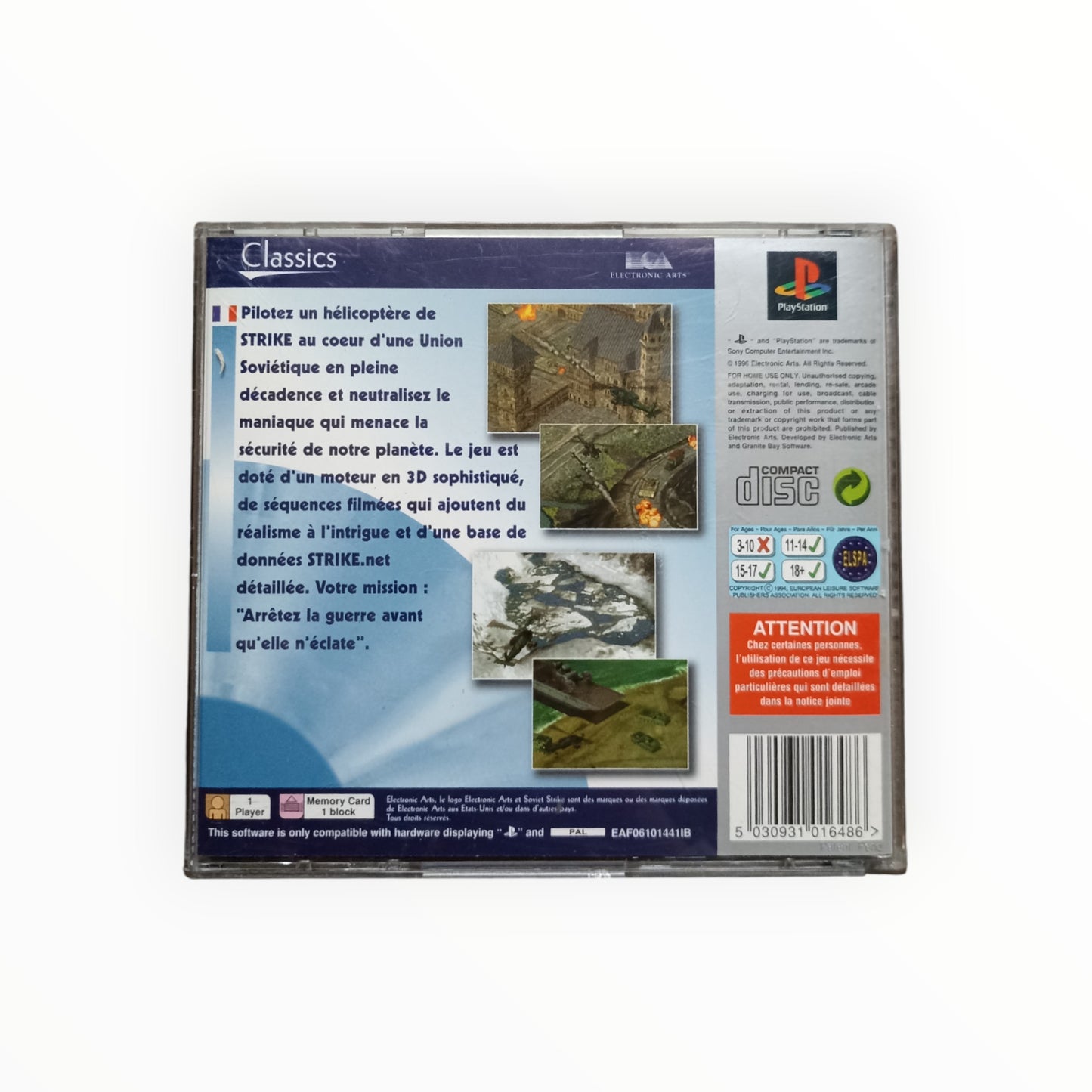 Soviet strike playstation 1 (PS1)