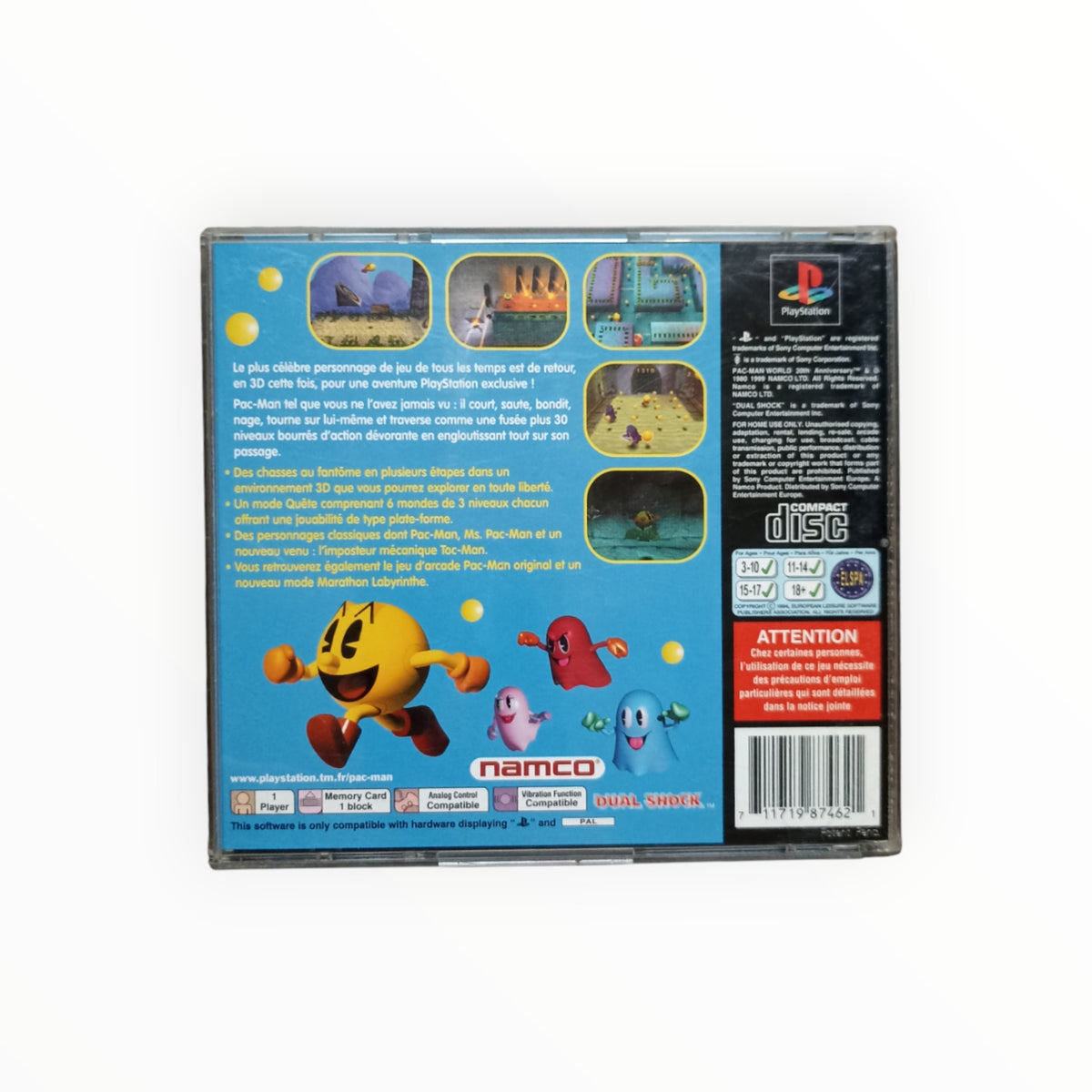 Pac-man world playstation 1 (PS1)