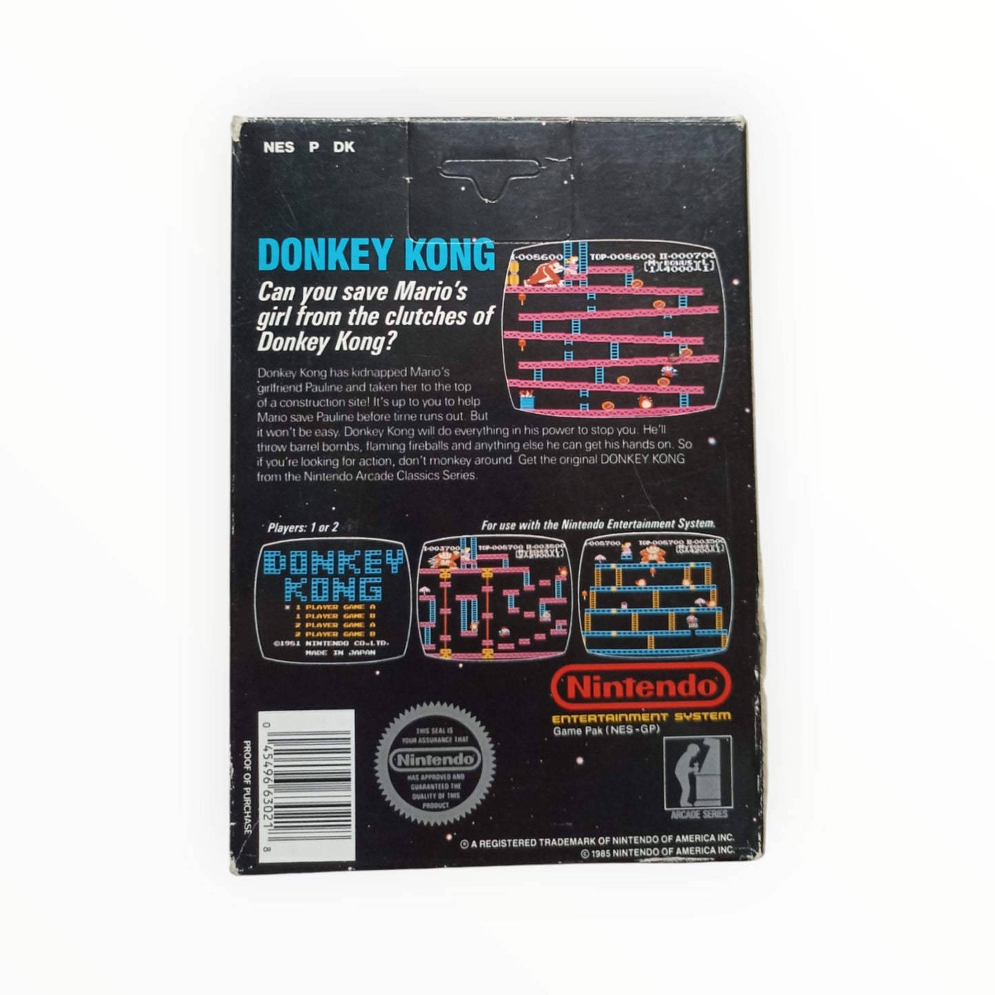 The original donkey kong Nintendo NES