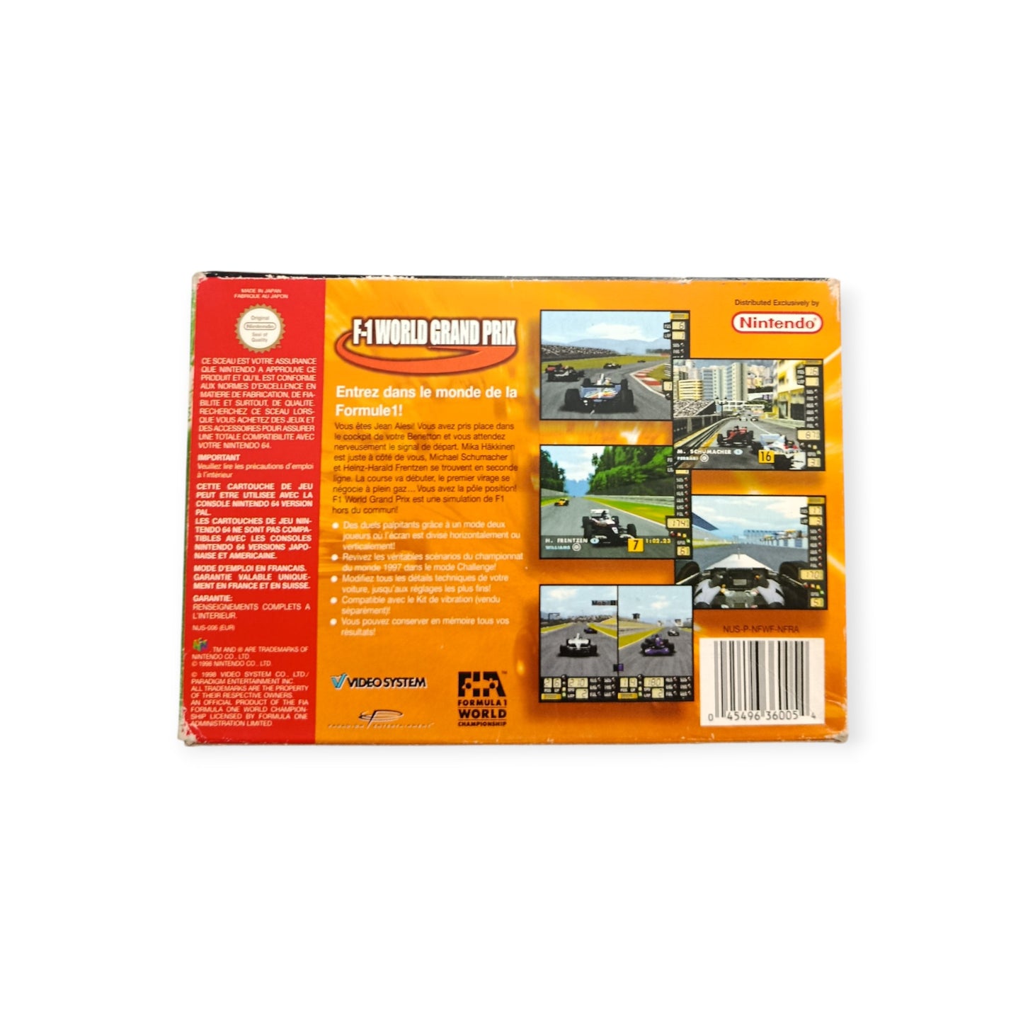 F-1 World Grand Prix Nintendo 64 (N64) en boite FRA