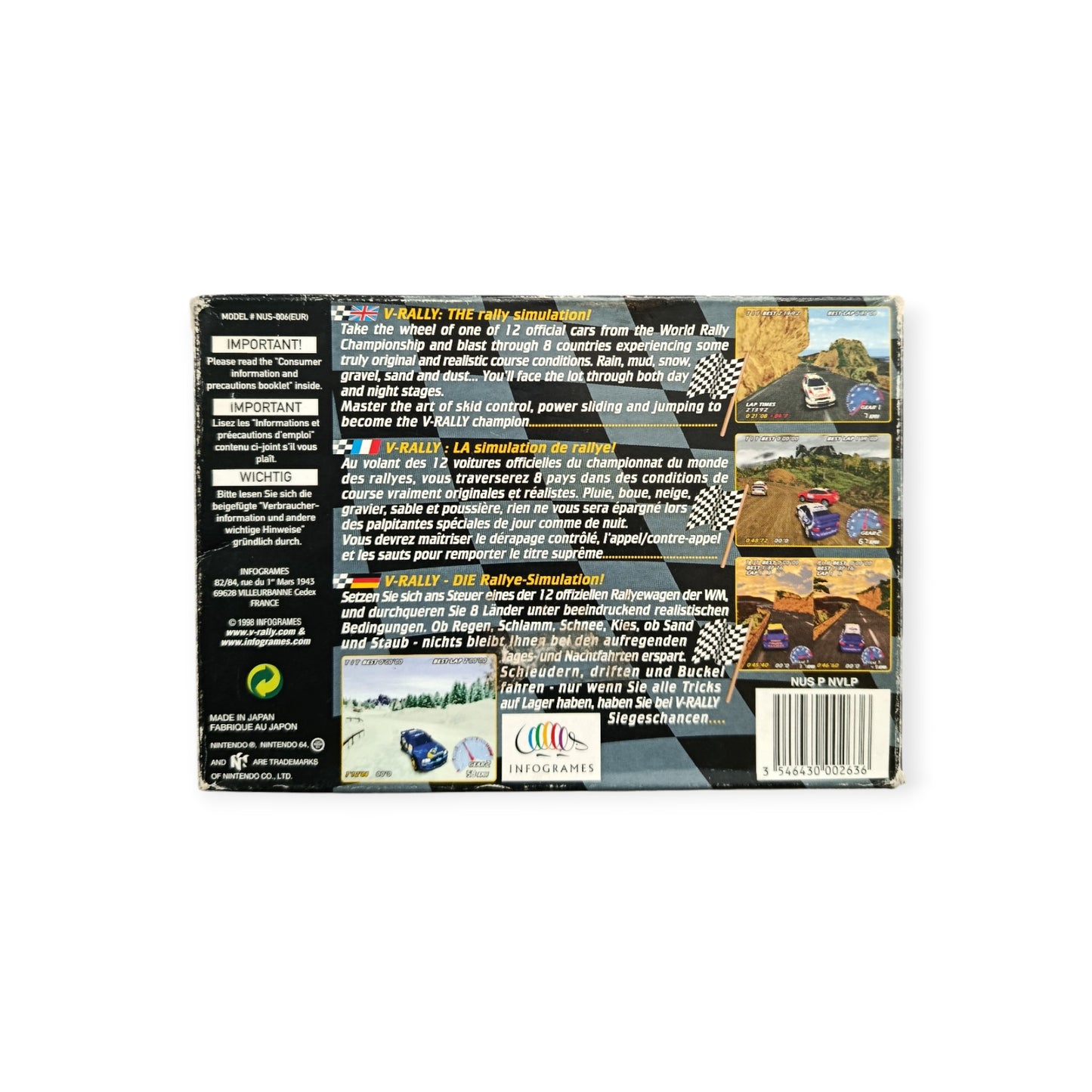 V-Rally Edition 99 Nintendo 64 (N64) en boite FRA