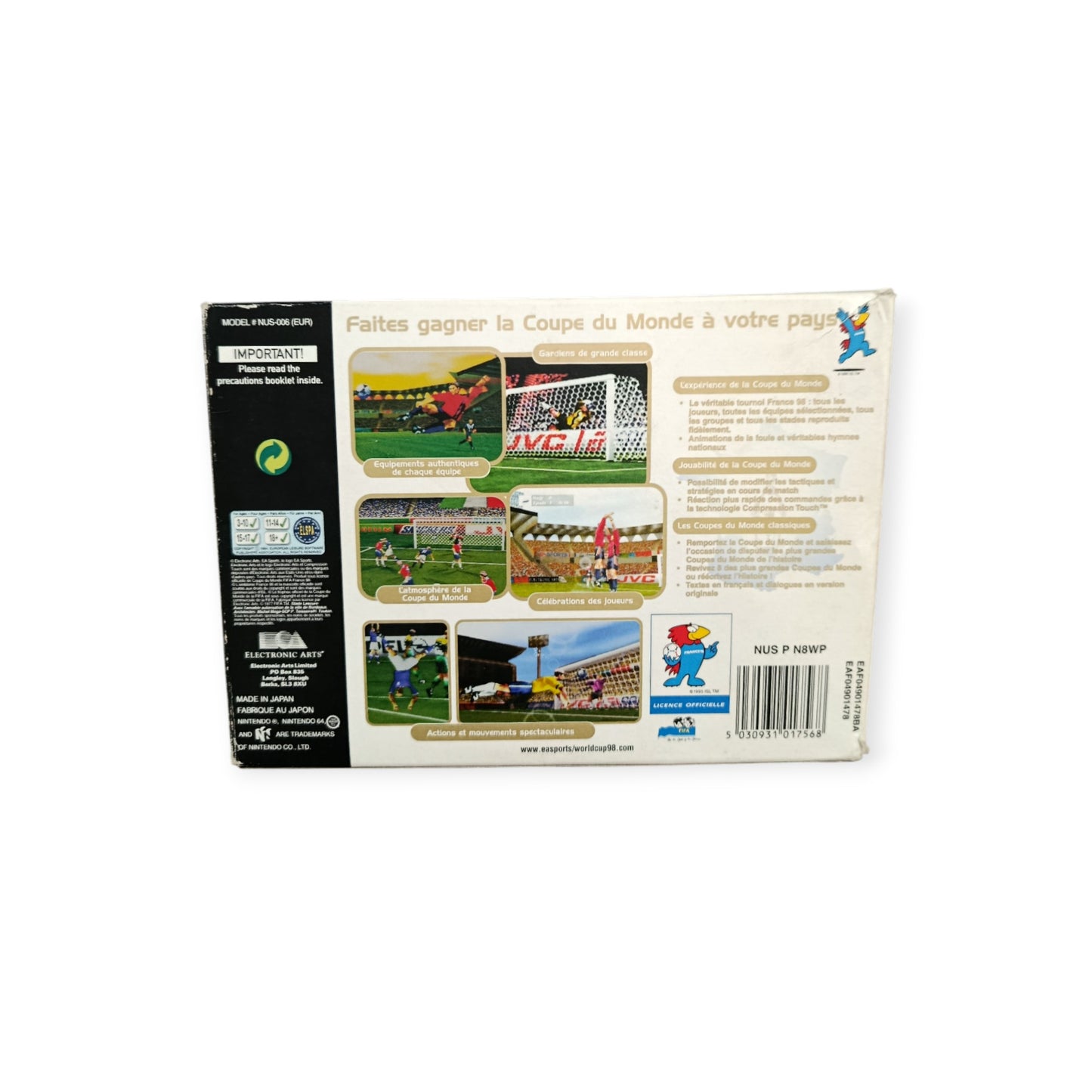 Coupe Du Monde 98 Nintendo 64 (N64) boîte FRA seule