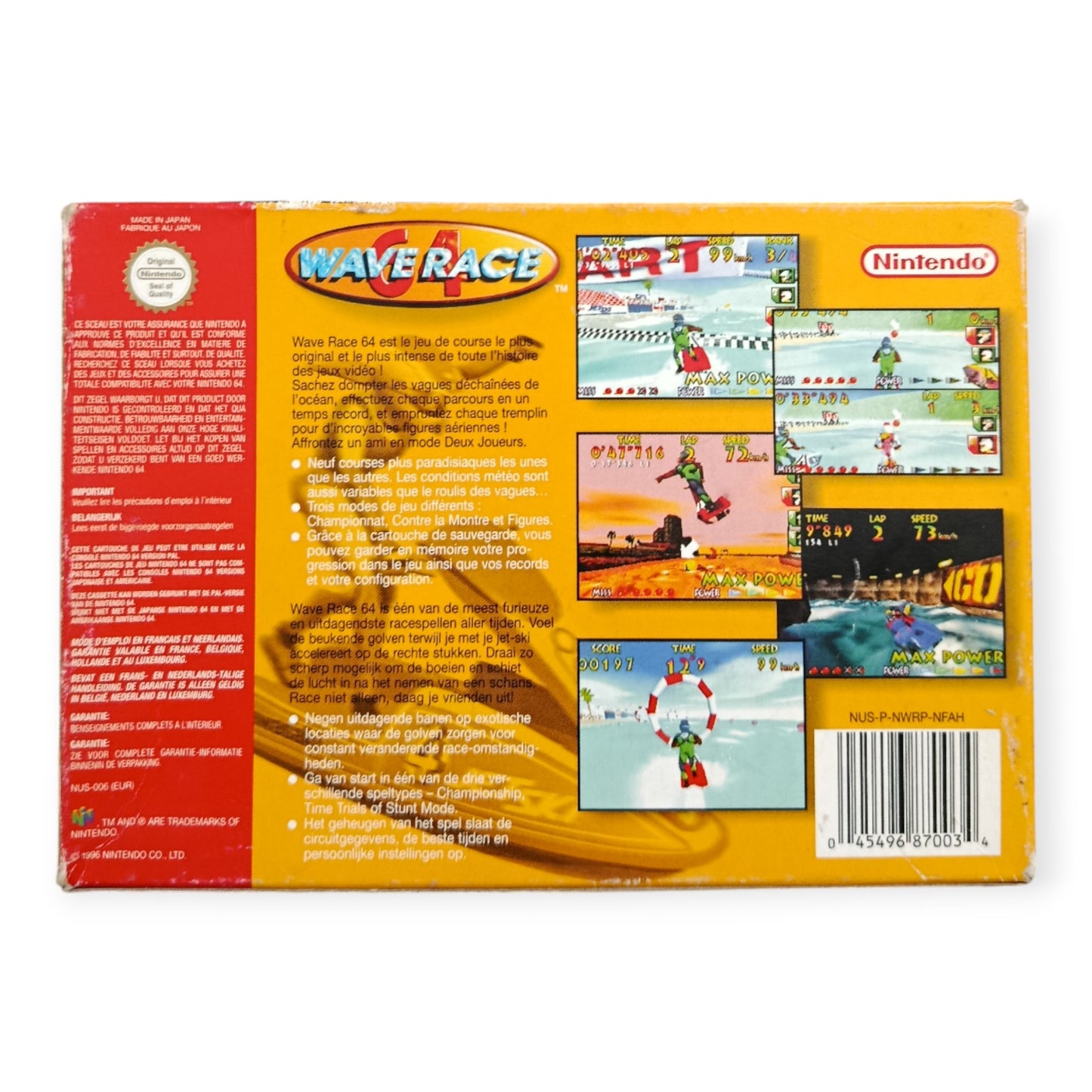 Wave Race Nintendo 64 (N64) boite FRA