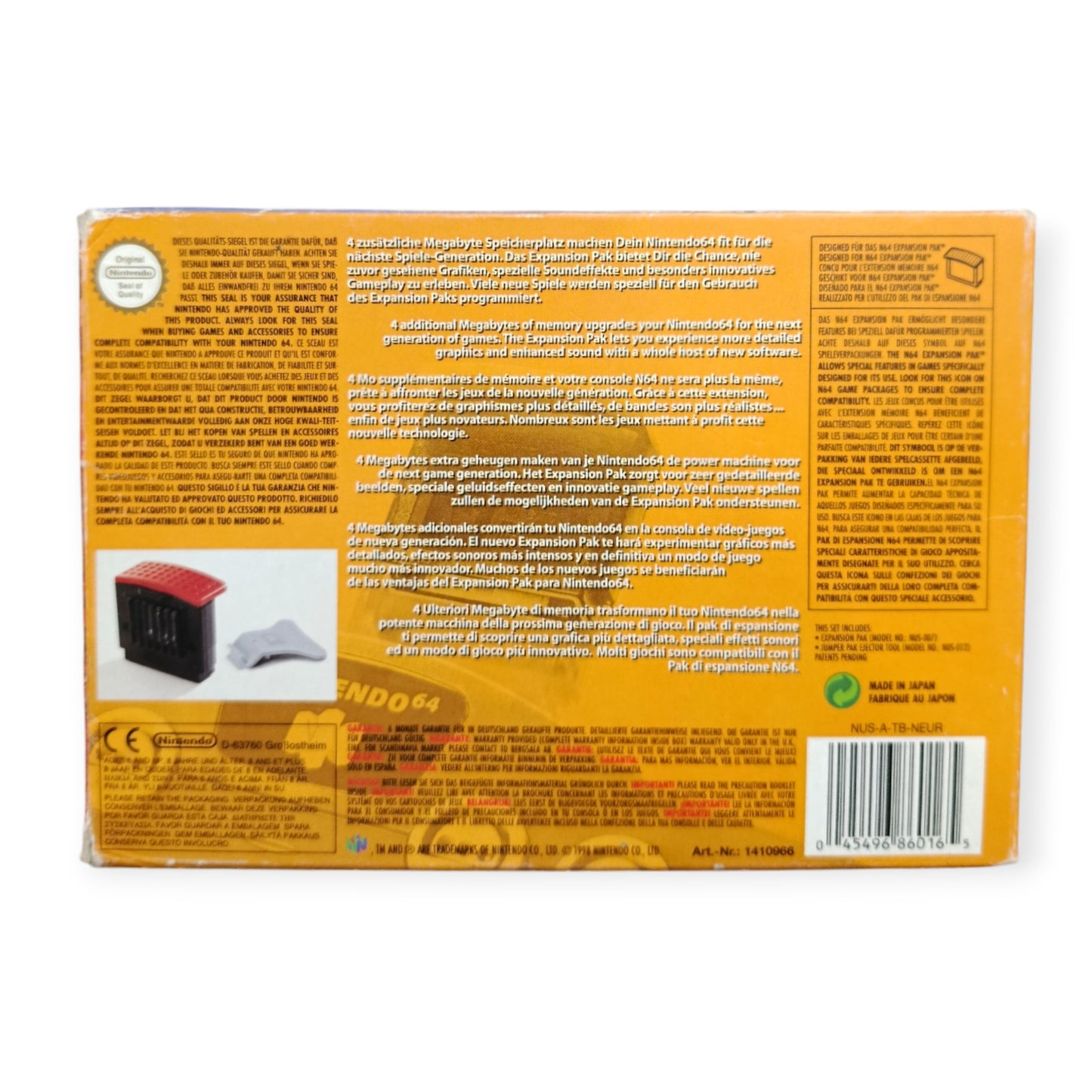 Expansion Pak Nintendo 64 (N64) Boite seule avec notice (sans expansion pak)