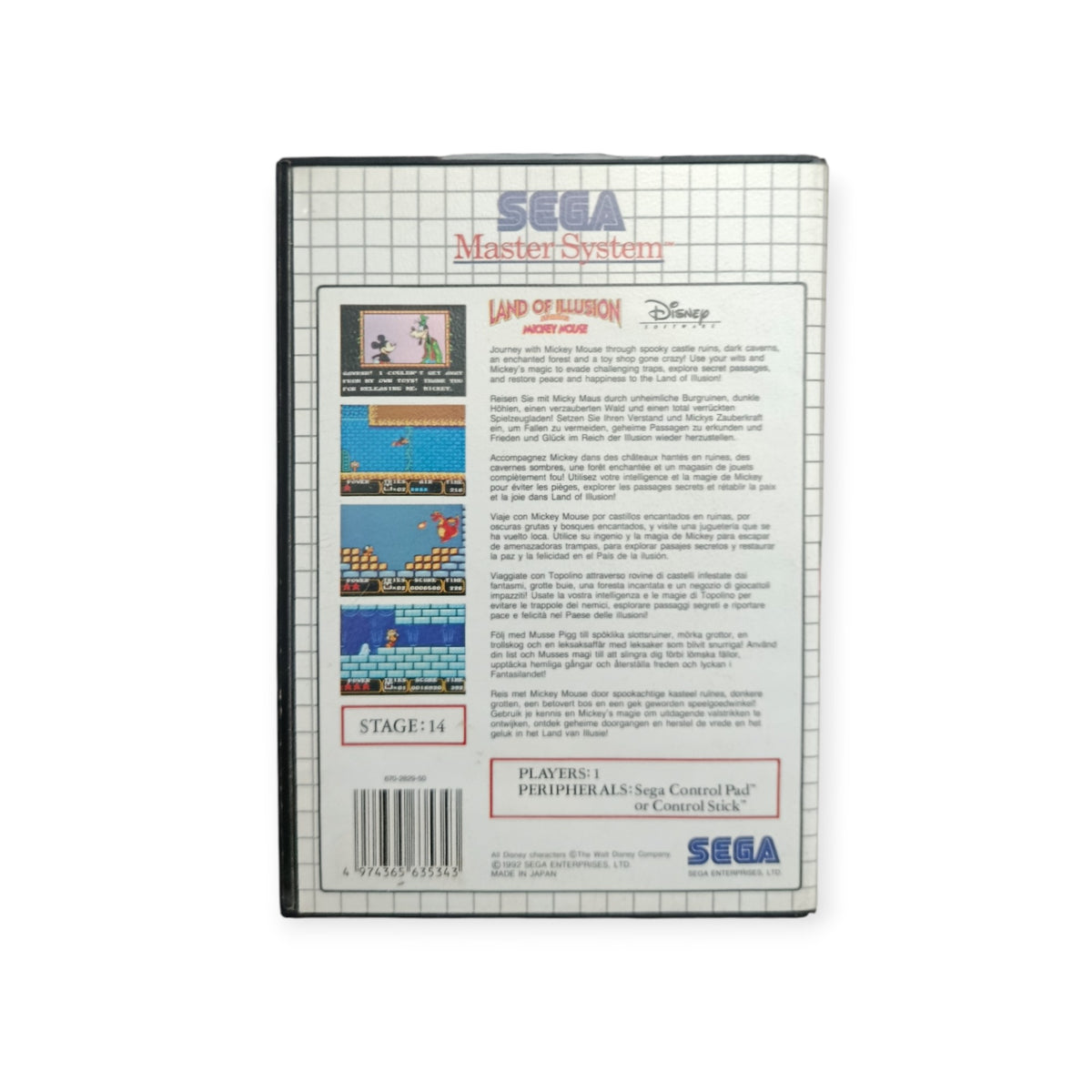 Land of Illusion starring Mickey Mouse SEGA Master System