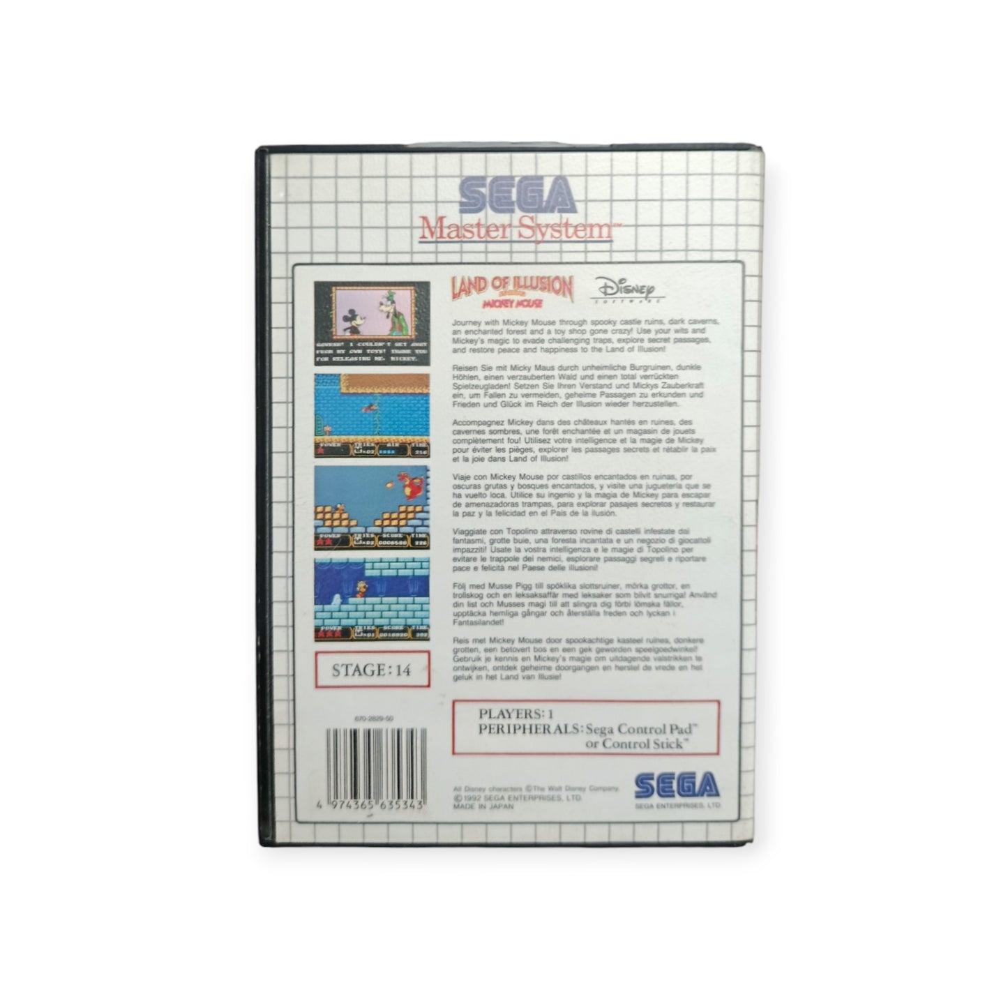 Land of Illusion starring Mickey Mouse SEGA Master System