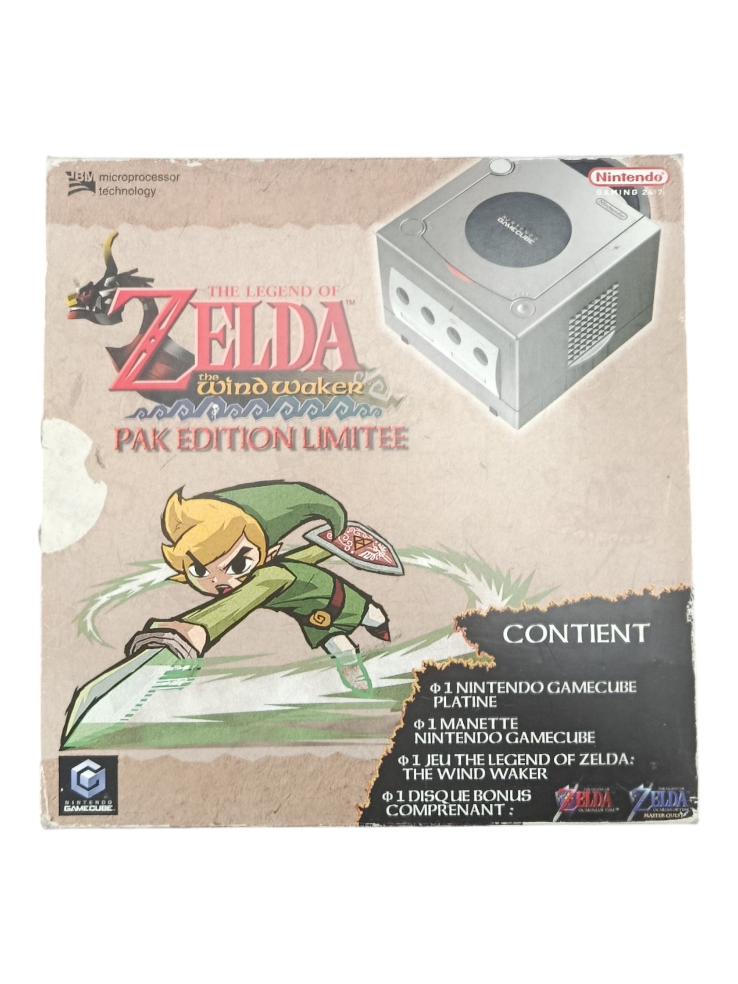 Pack Nintendo Gamecube The Legend of Zelda : The Wind Waker Edition Limitée Complet