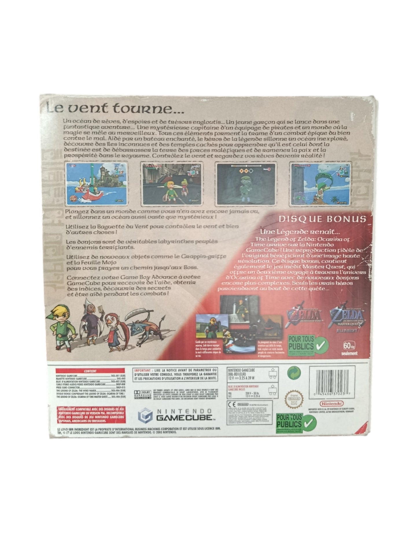 Pack Nintendo Gamecube The Legend of Zelda : The Wind Waker Edition Limitée Complet