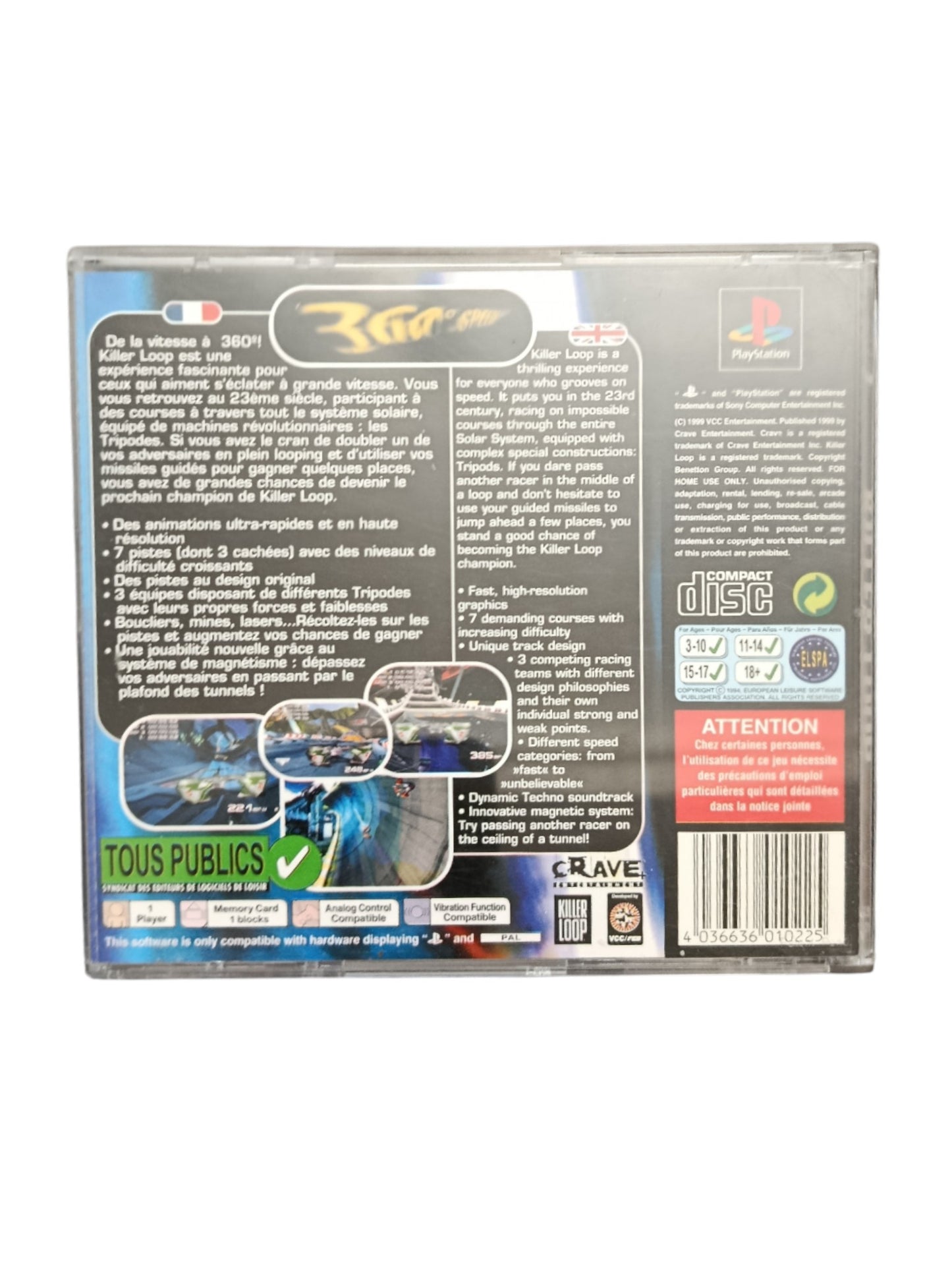 Kiler Loop Playstation 1 (PS1)