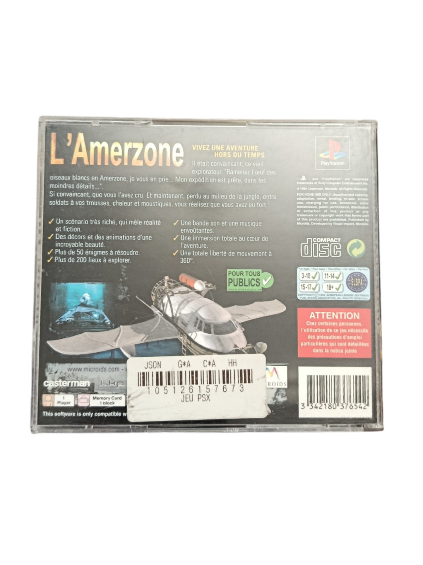L'Amerzone Playstation 1 (PS1)