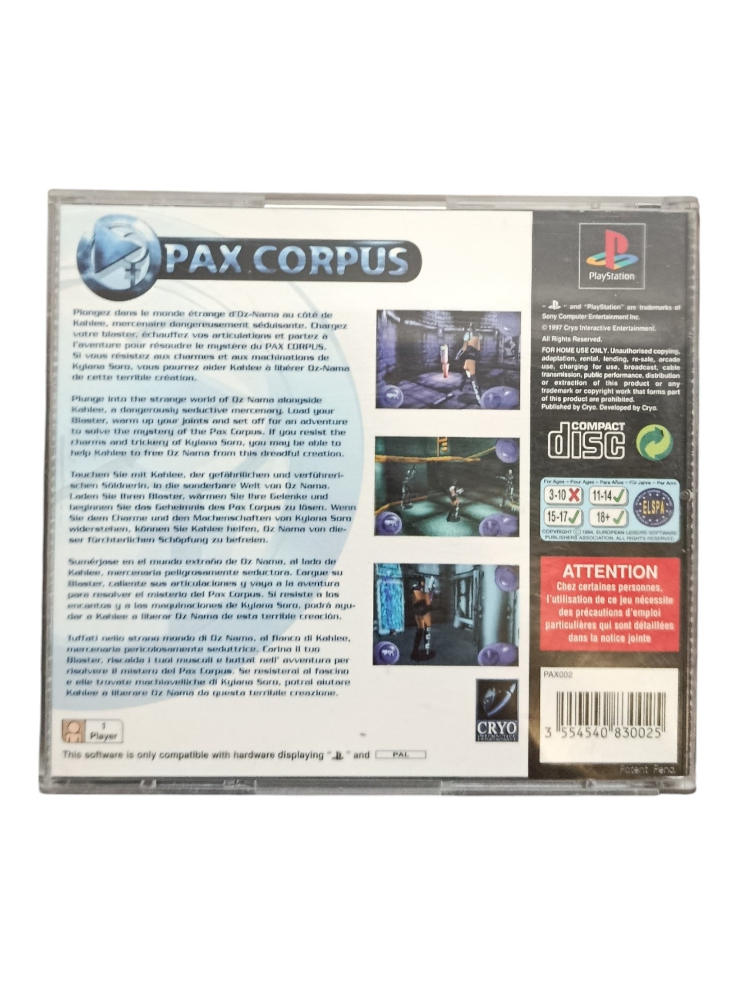 Pax Corpus Playstation 1 (PS1)