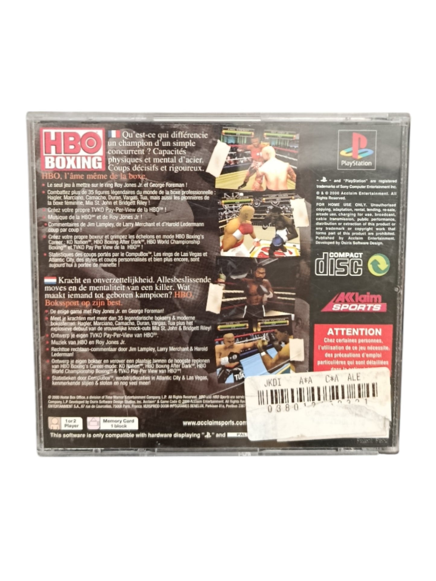 HBO Boxing Playstation 1 (PS1)
