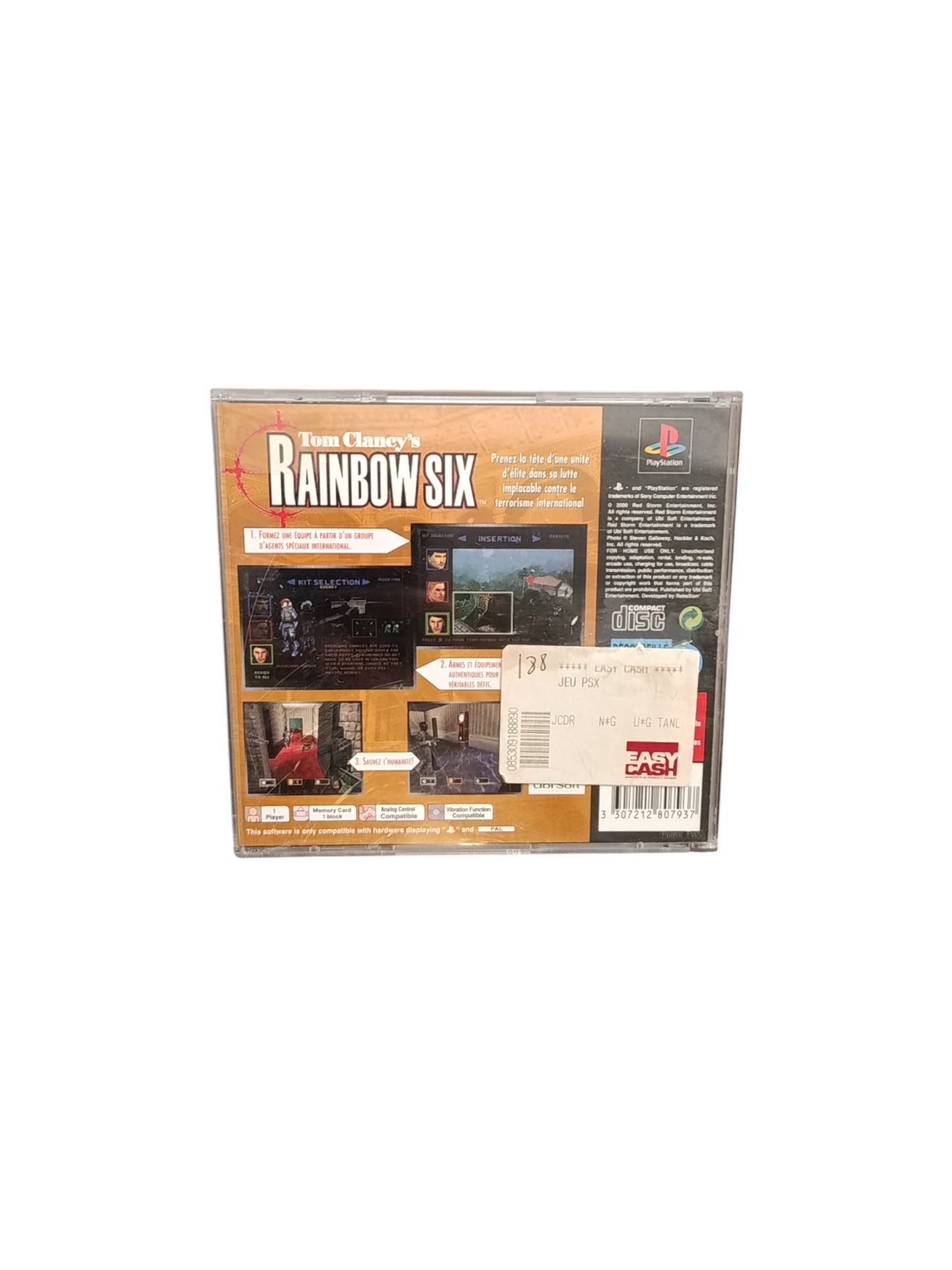 Tom Clancy's Rainbow Six Ubisoft exclusive Playstation 1 (PS1)