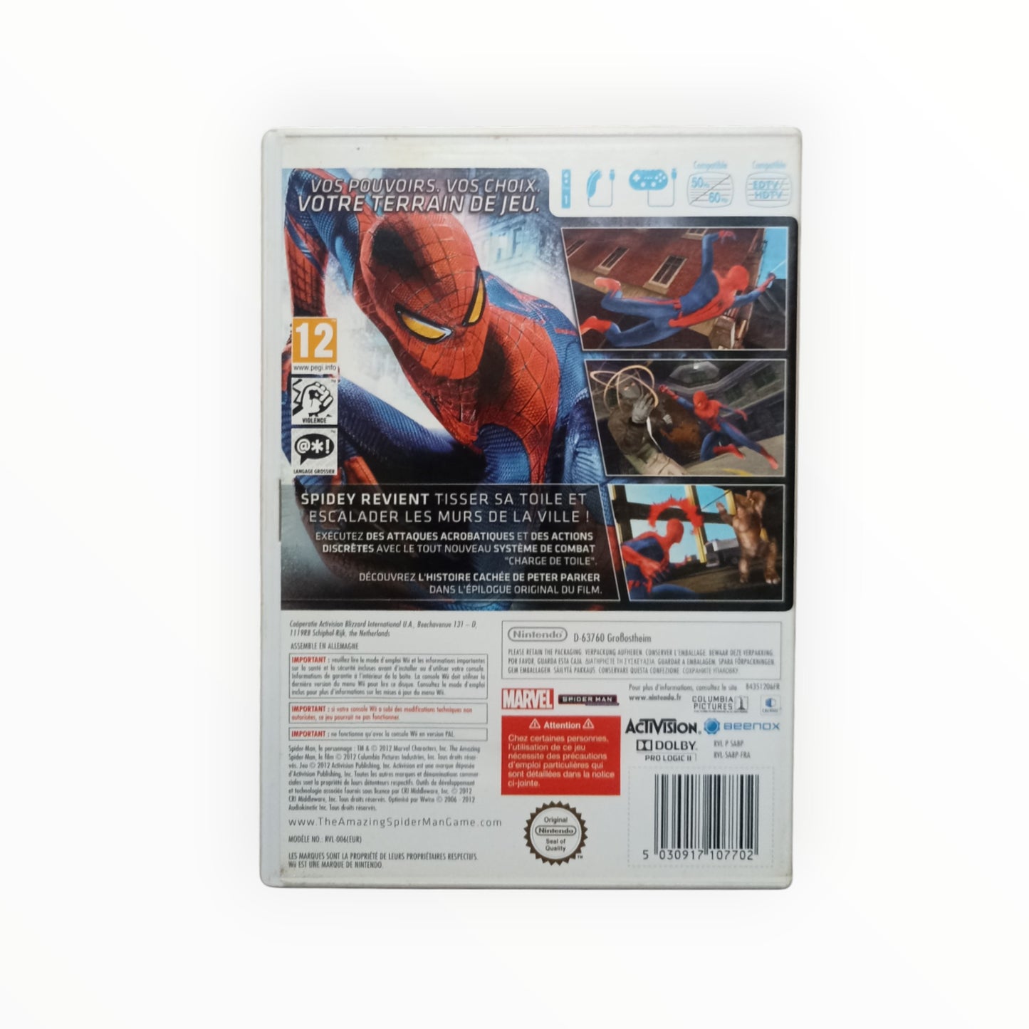 The Amazing Spider-Man Wii PAL FR Fonctionnel | Masaru