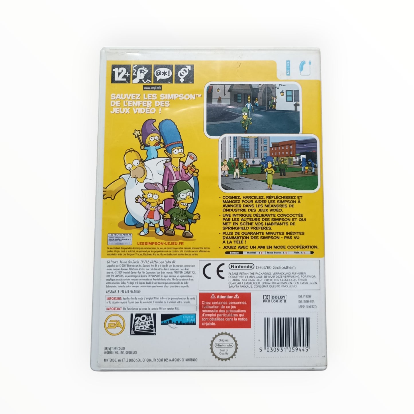 les simpson le jeu nintendo WII
