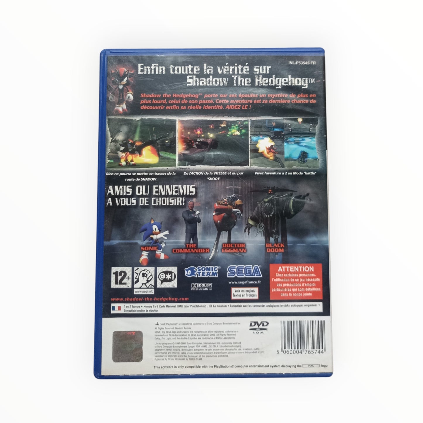 Shadow The Hedgehog playstation 2 (PS2)