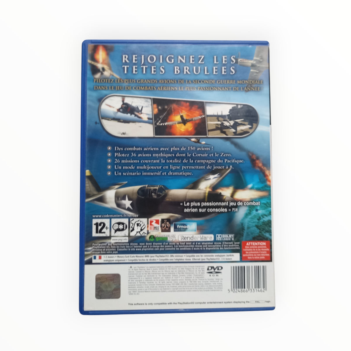 HEROES OF THE PACIFIC playstation 2 (PS2)