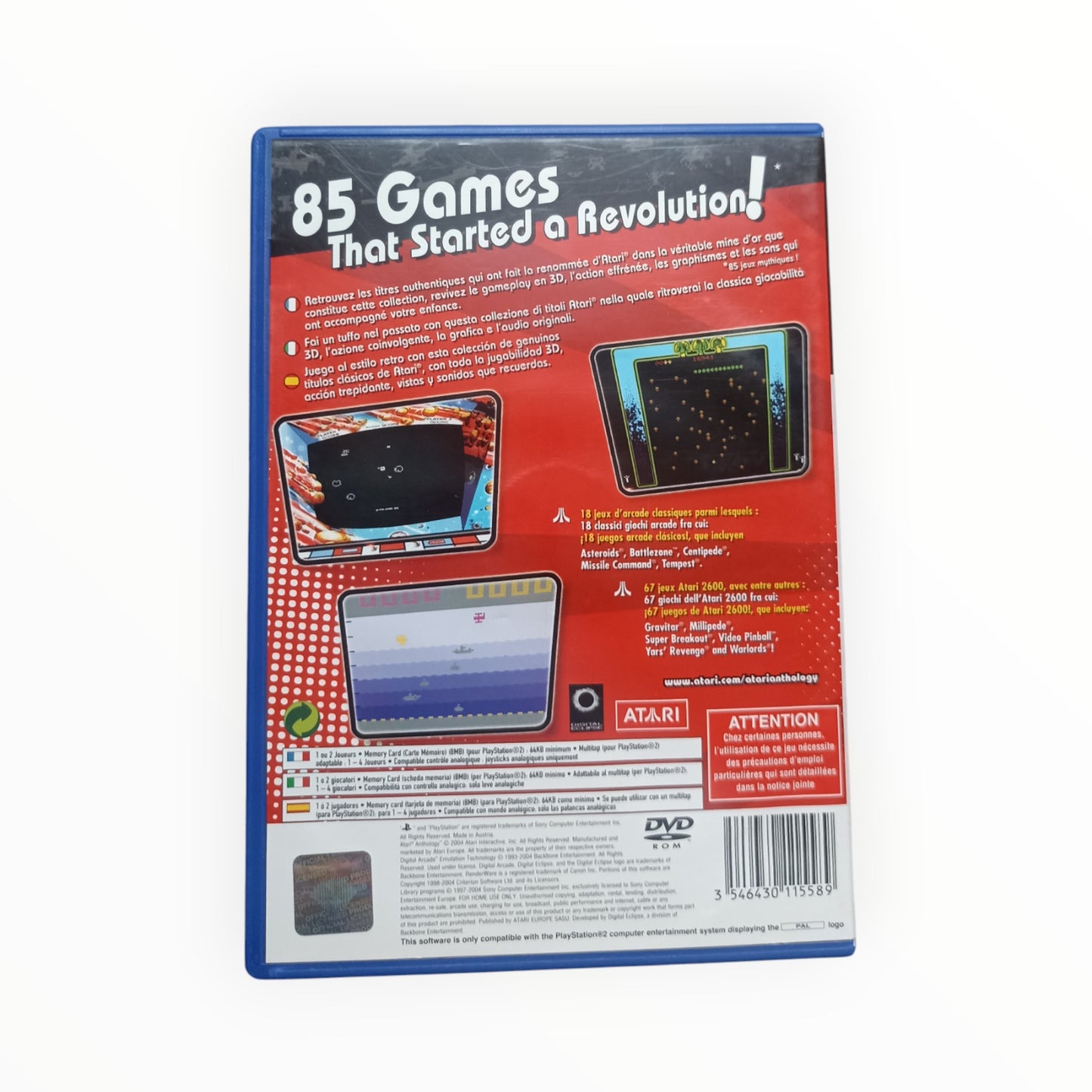 Atari Anthology playstation 2 (PS2)