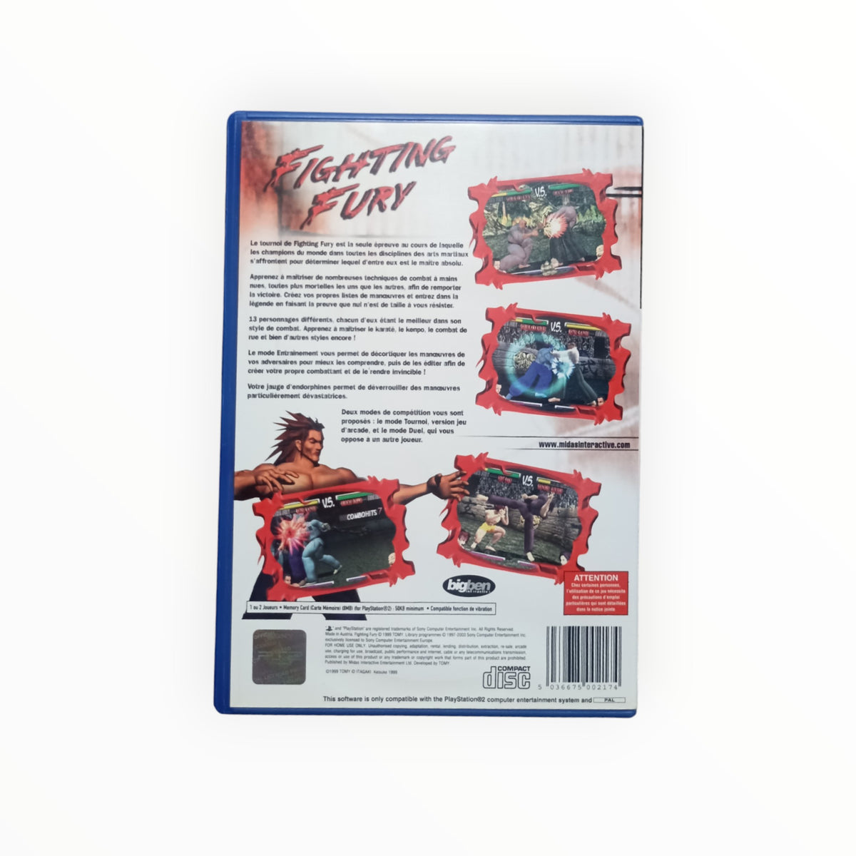 Fighting Fury playstation 2 (PS2)