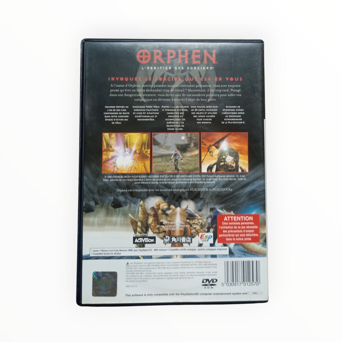 Orphen : L'Héritier des Sorciers Playstation 2 (PS2)