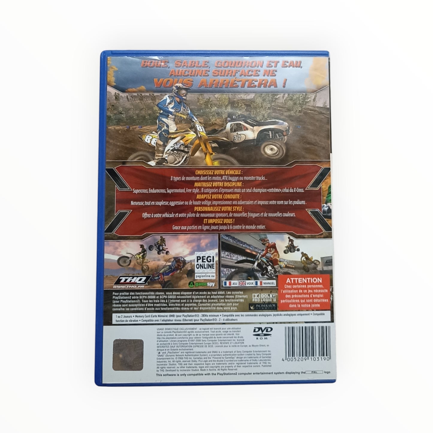 MX vs ATV : Extreme Limite playstation 2 (PS2)