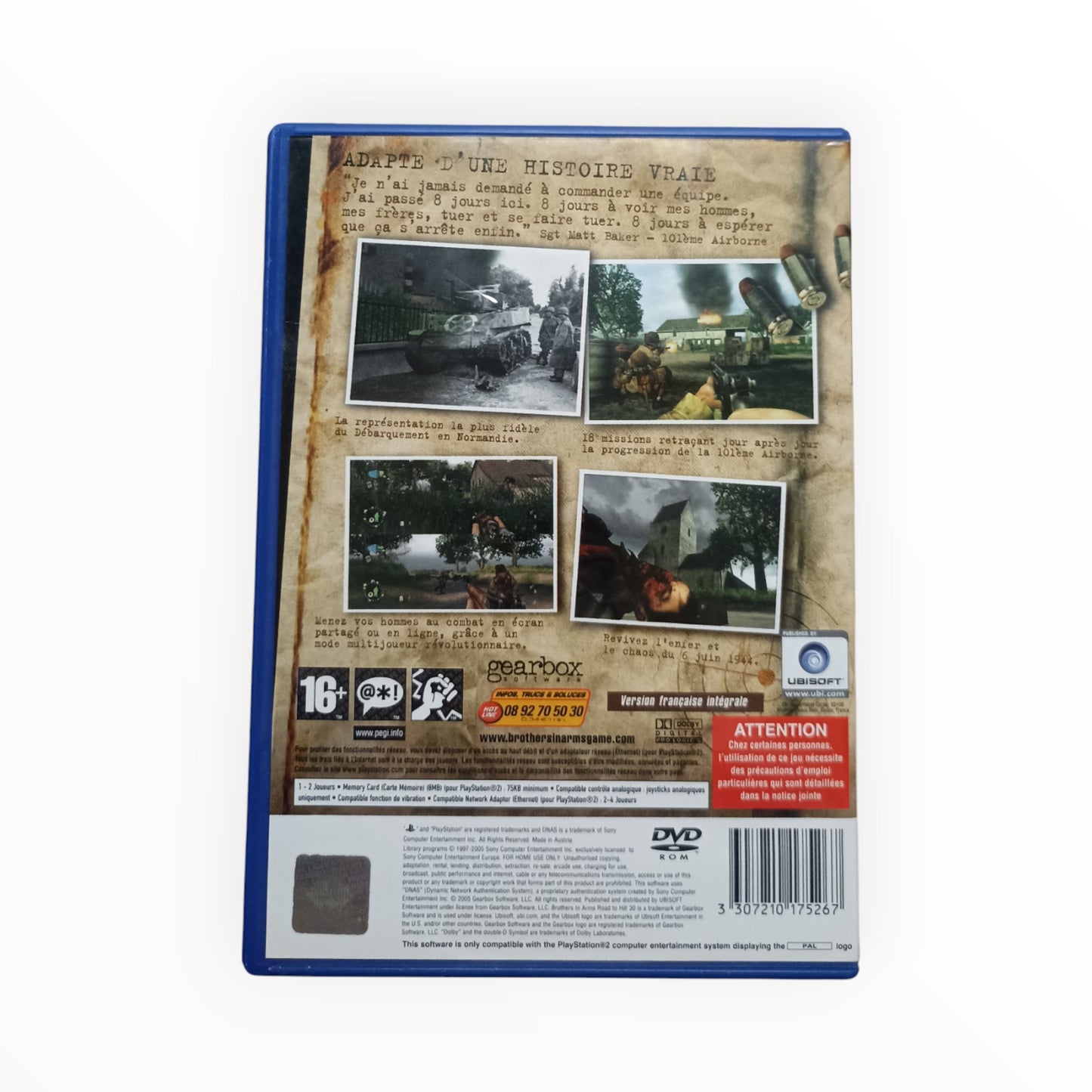 Brothers in Arms : Road to Hill 30 Playstation 2 (PS2)