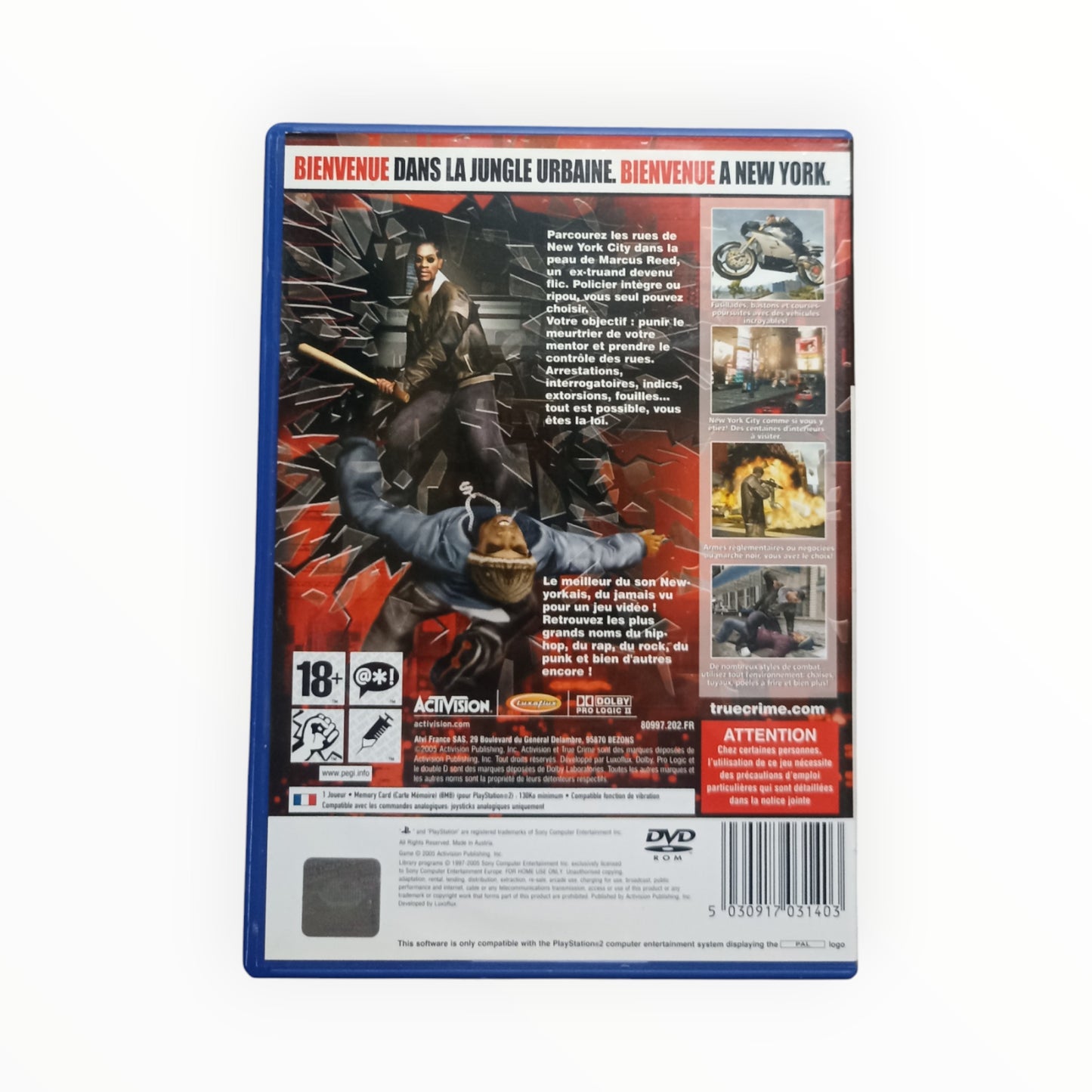 True Crime New York City PS2 PAL FR Fonctionnel | Masaru