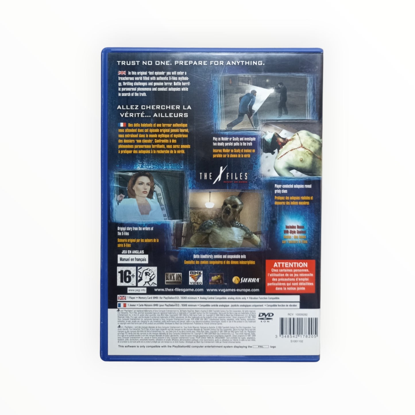 The X-files resist to serve playstation 2 (PS2)