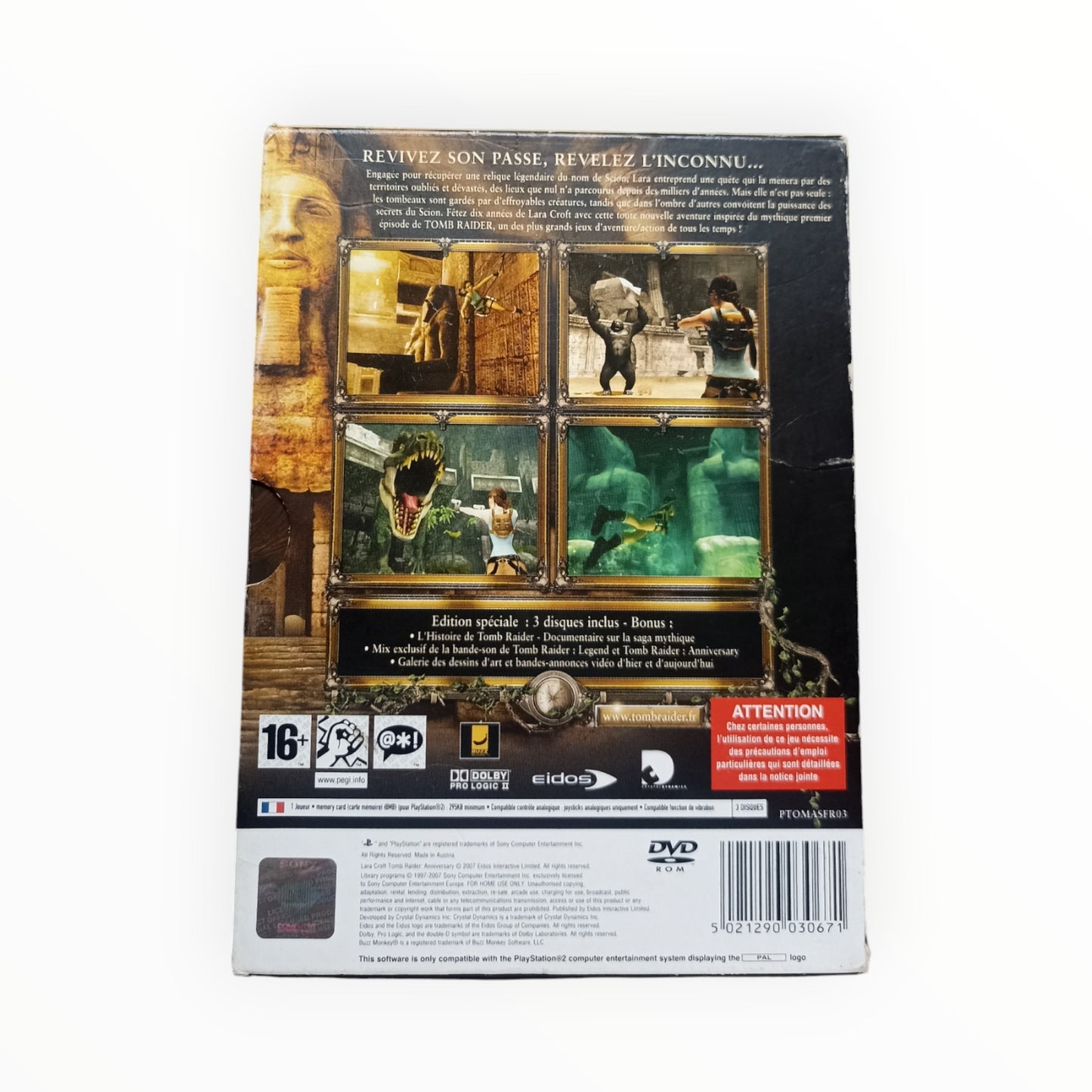 Lara Croft Tomb Raider : Anniversary Collector Cartonnée playstation 2 (PS2)