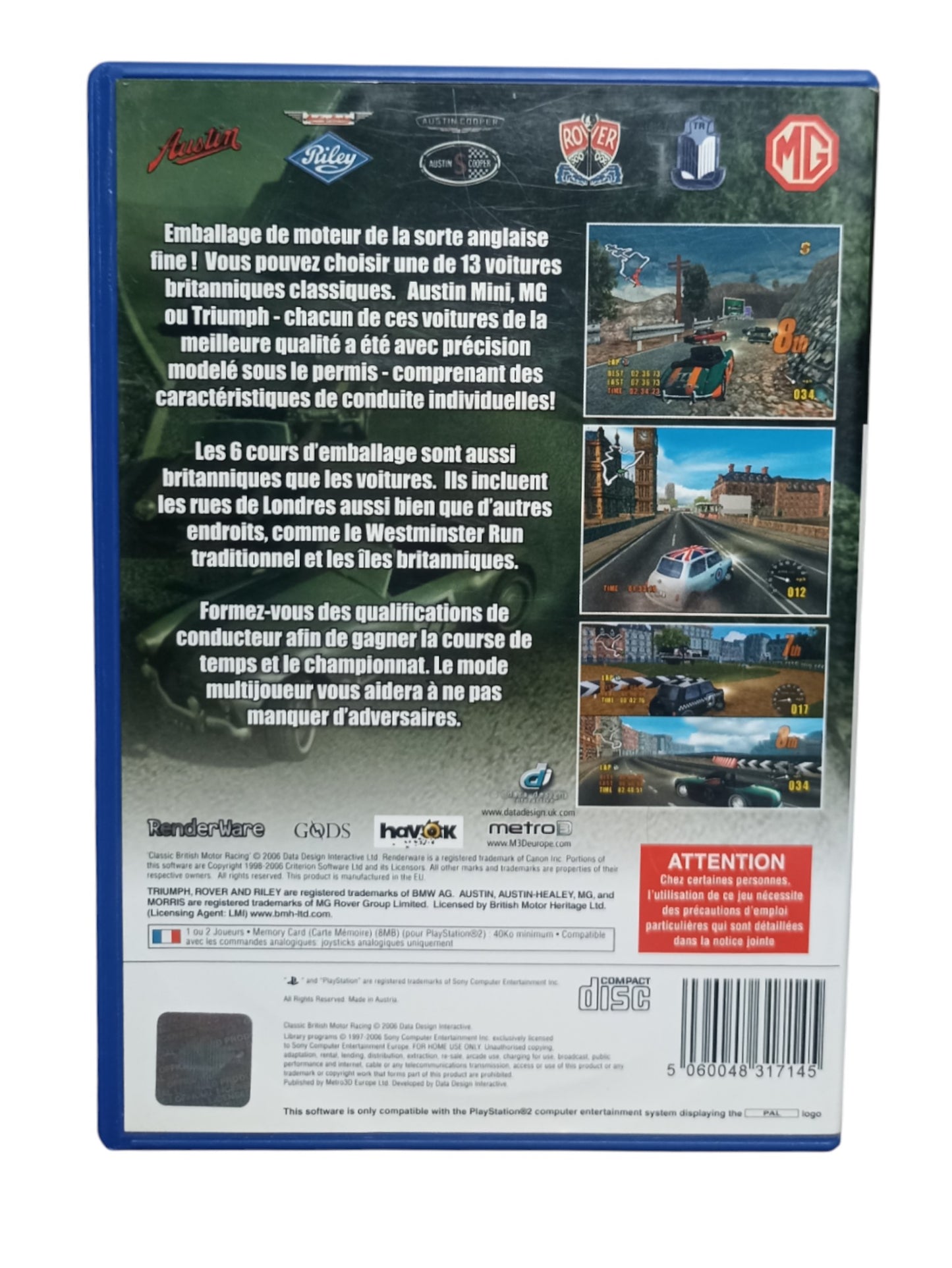 Classic British Motor Racing playstation 2 (PS2)