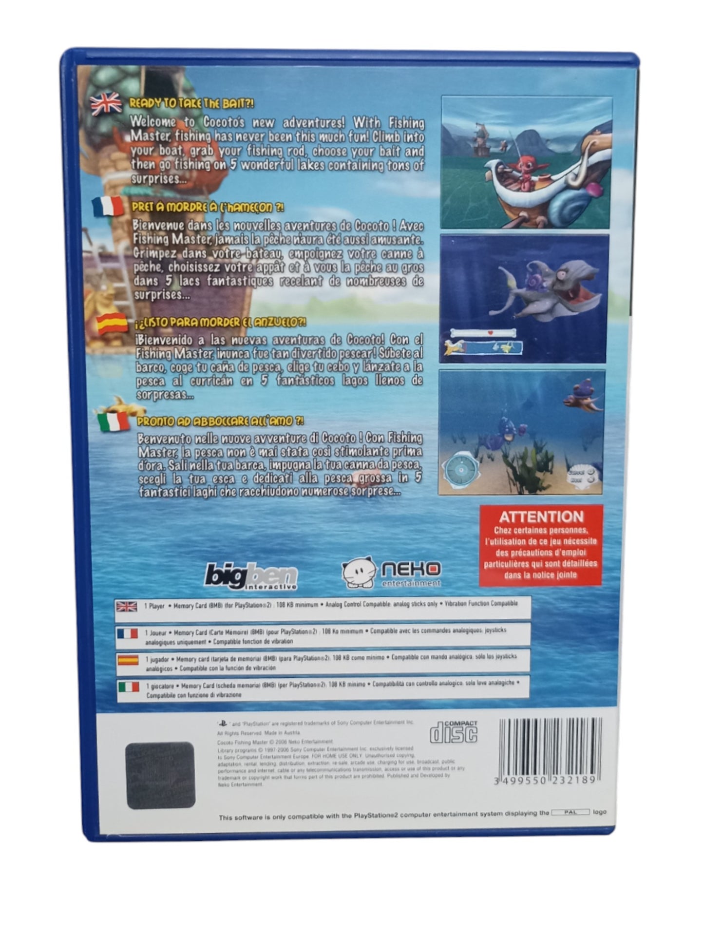 Cocoto fishing master playstation 2 (PS2)