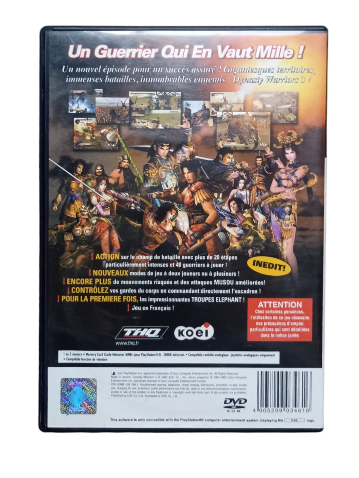 Dynasty Warriors 3 playstation 2 (PS2)