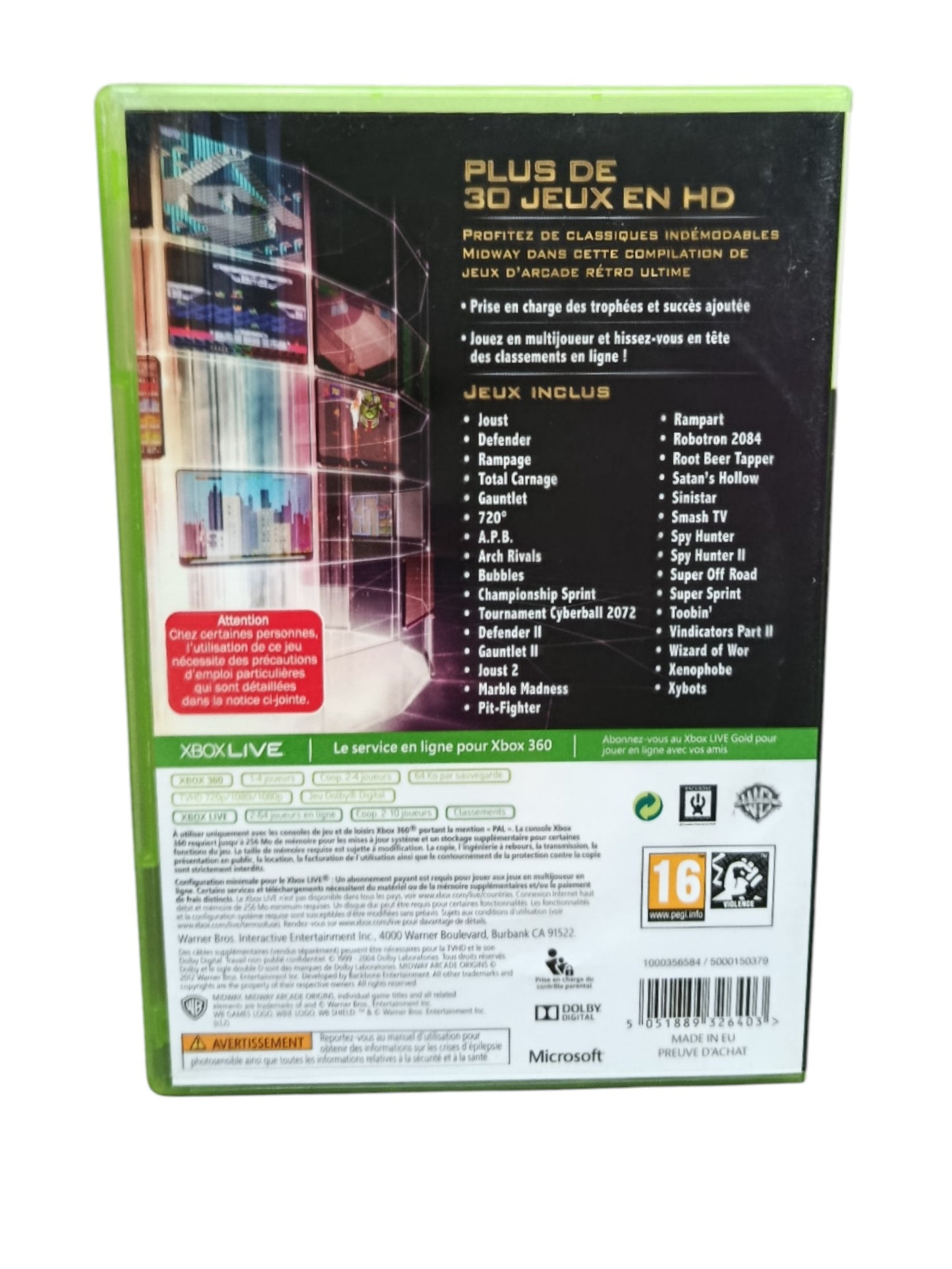 Midway Arcade Origins Xbox 360