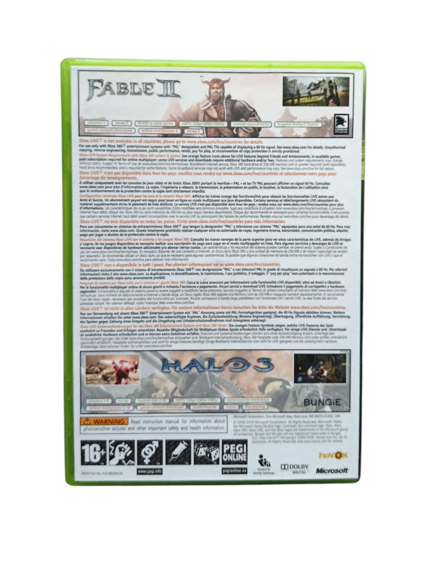 Fable II & Halo 3 Xbox 360