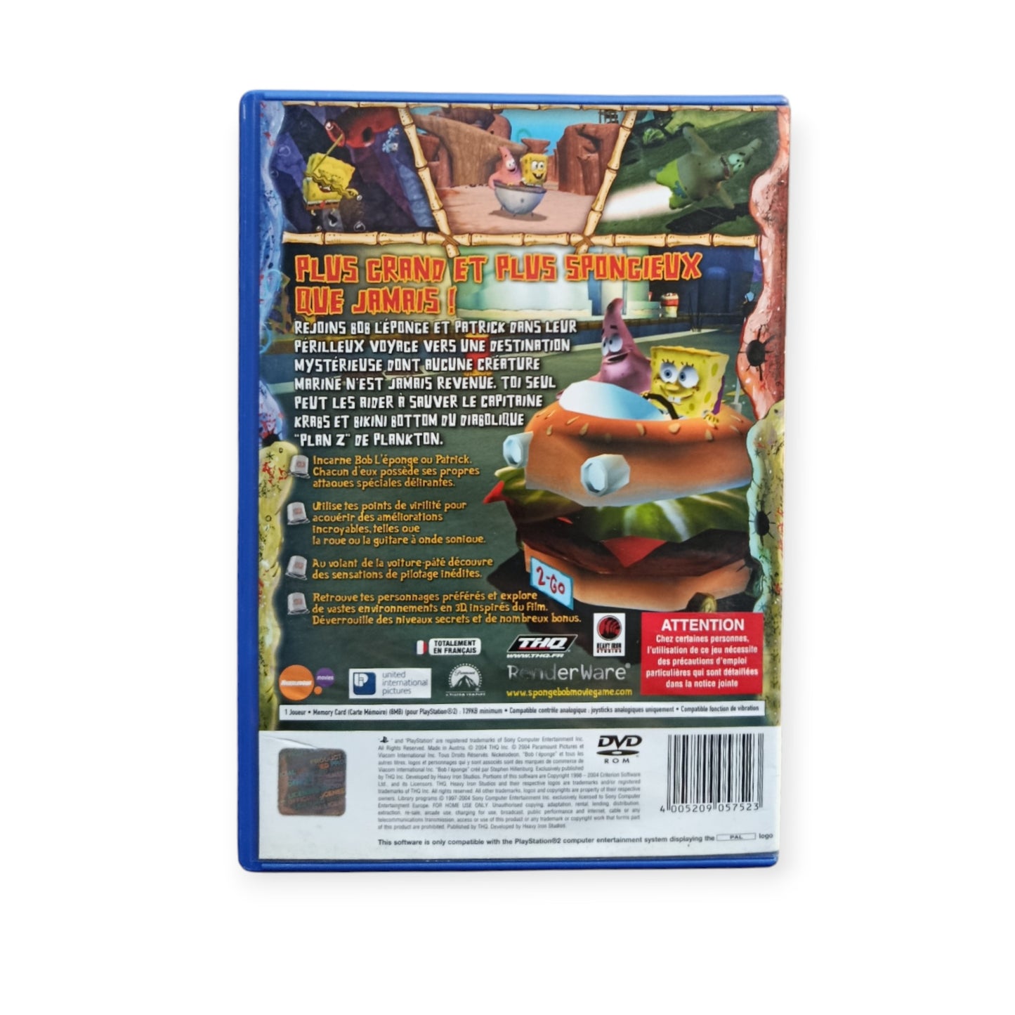 Bob l'éponge Le Film Playstation 2 (PS2)