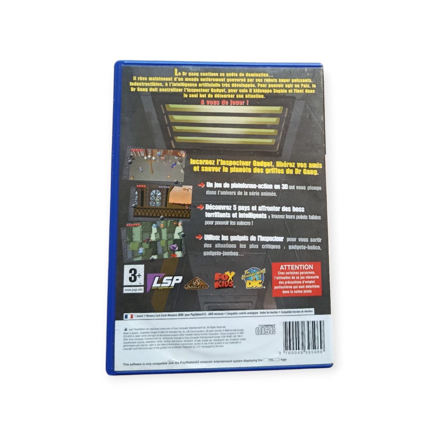 Inspecteur Gadget : L'Invasion des Robots Mad playstation 2 (PS2)