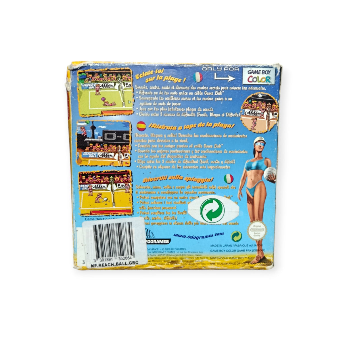 Beach'n Ball Nintendo Game Boy Color Complet en boîte