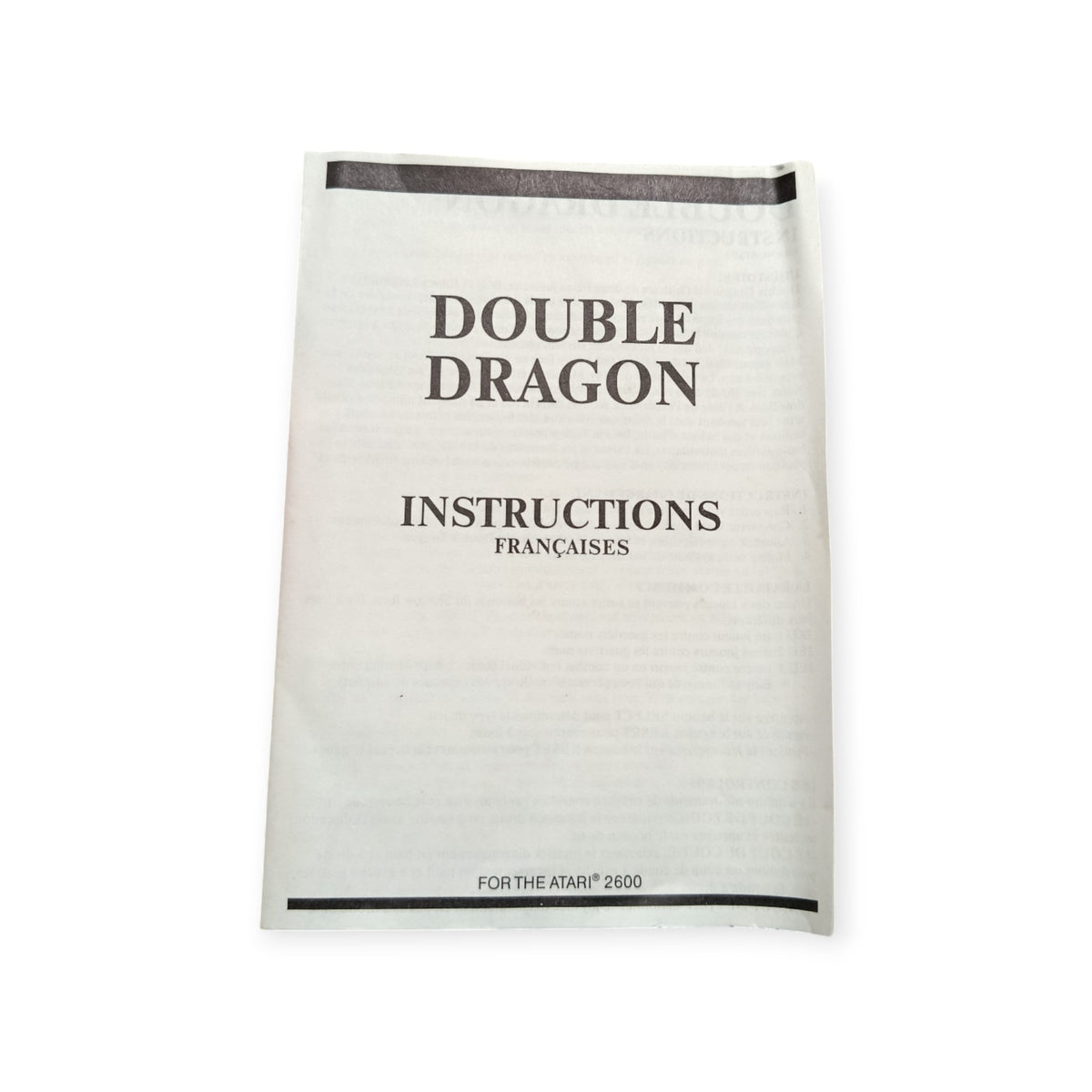 Double Dragon Activision Atari 2600