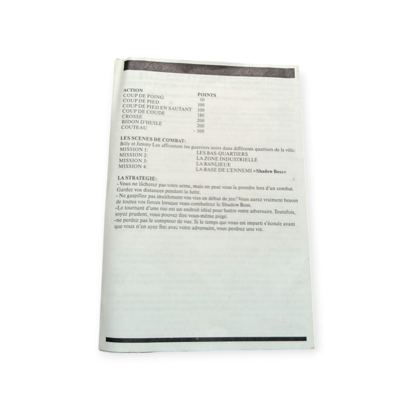 Double Dragon Activision Atari 2600