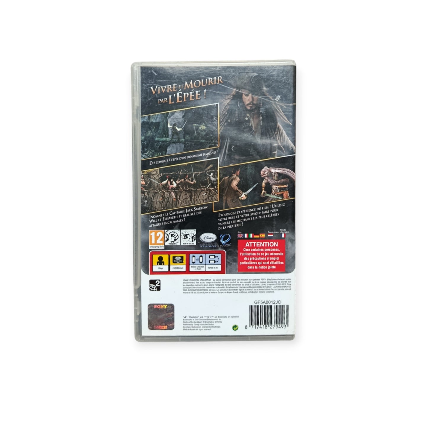 Pirates Des Caraïbes Jusqu'au bout du Monde Version PSP Essentials Playstation Portable