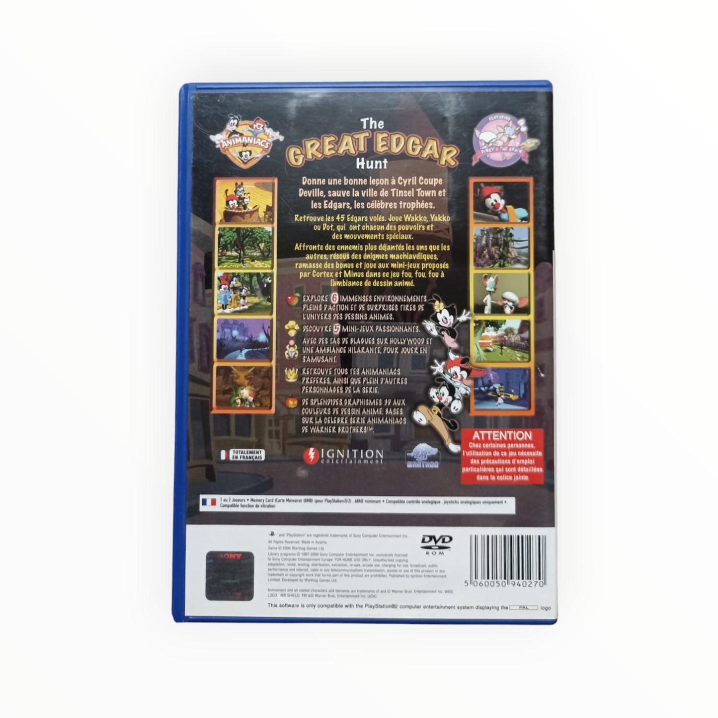 Animaniacs The Great Edgar Hunt playstation 2 (PS2)