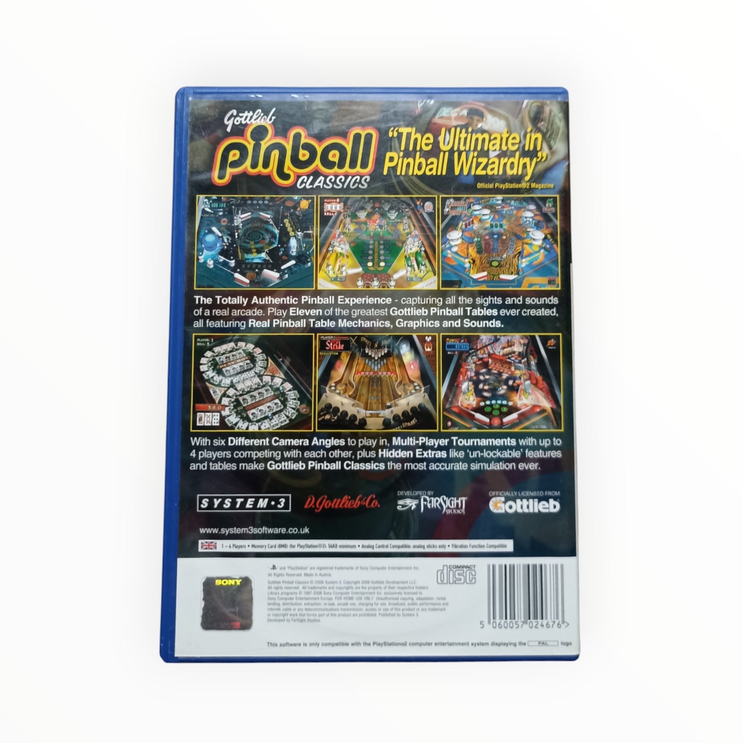 Gottlieb Pinball Classics playstation 2 (PS2)