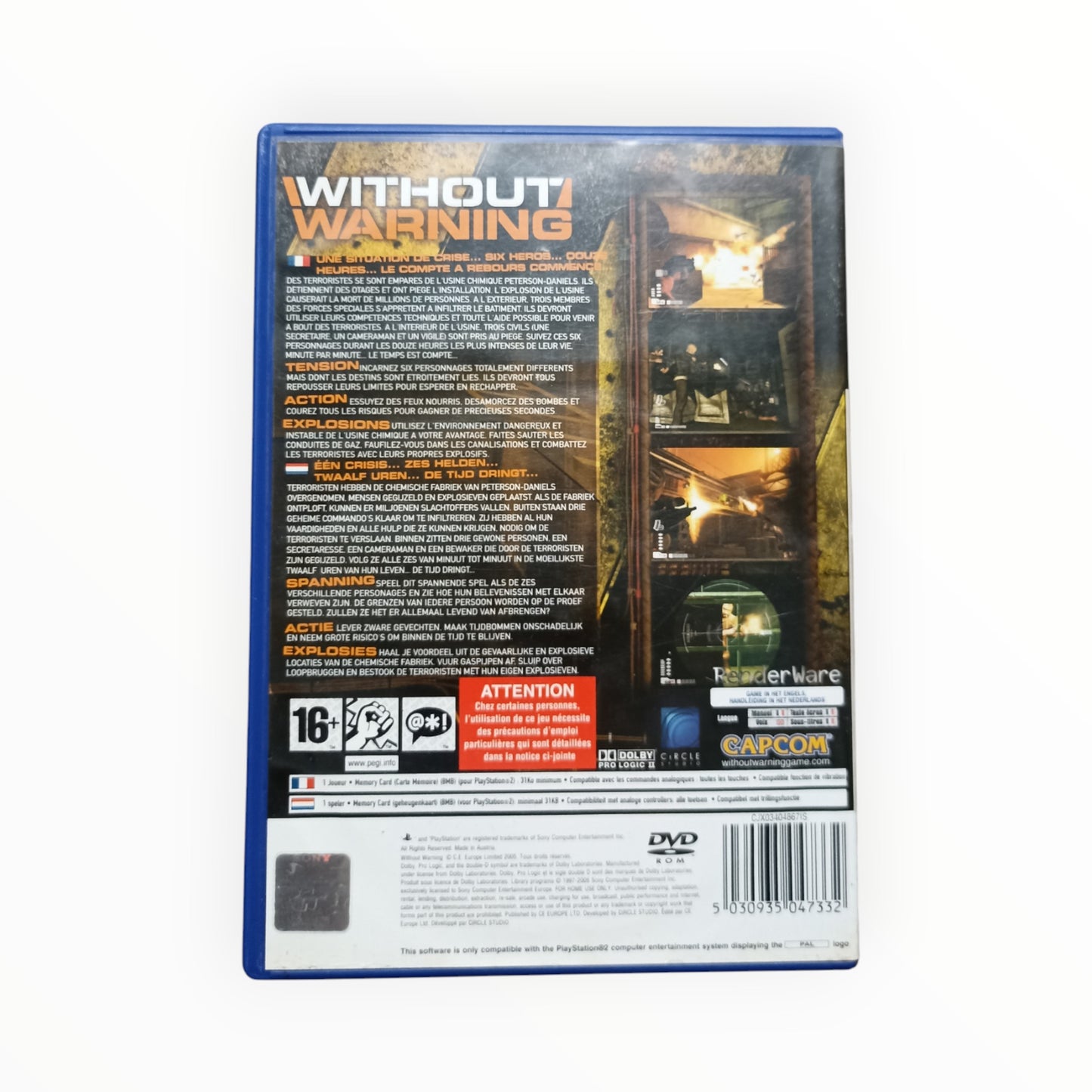 Without Warning playstation 2 (PS2)