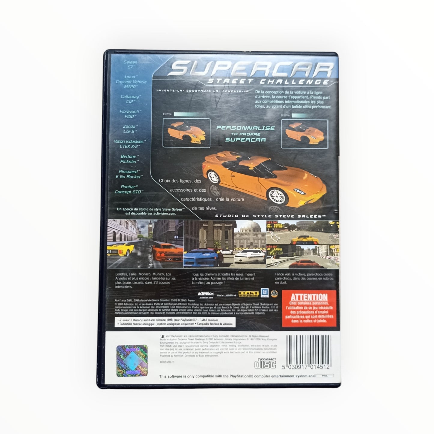 Supercar Street Challenge playstation 2 (PS2)