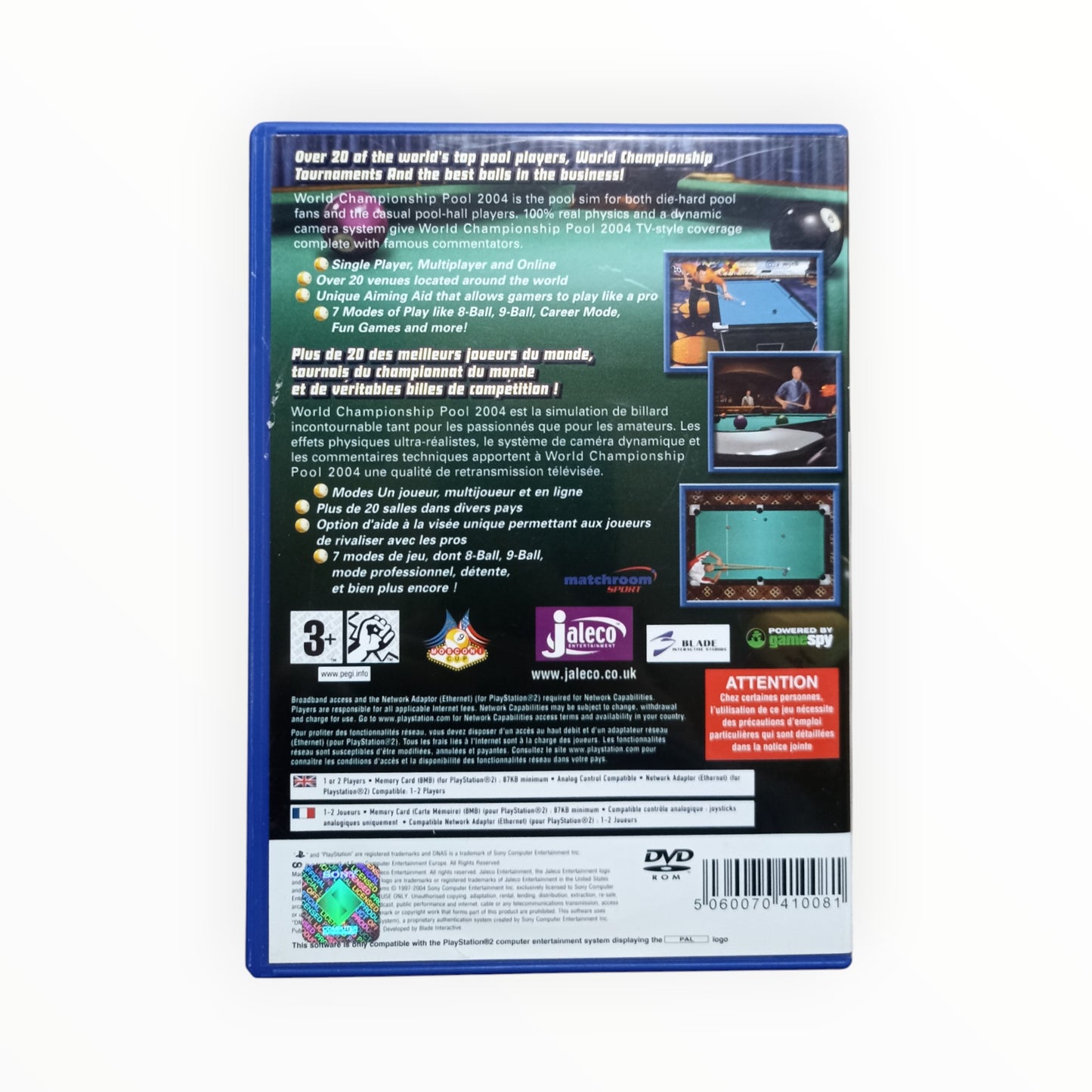 World Championship Pool 2004 playstation 2 (PS2)