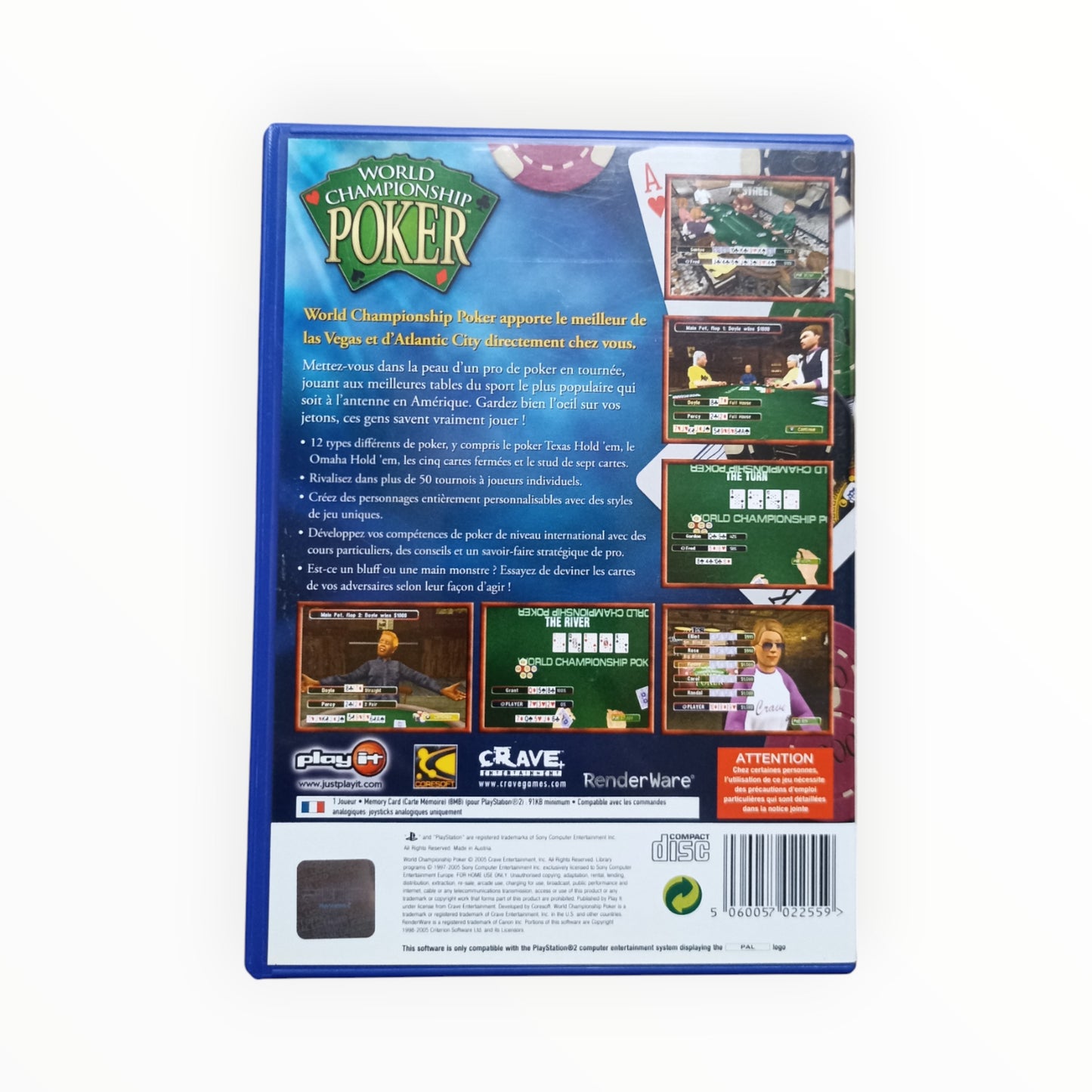 World Championship Poker playstation 2 (PS2)