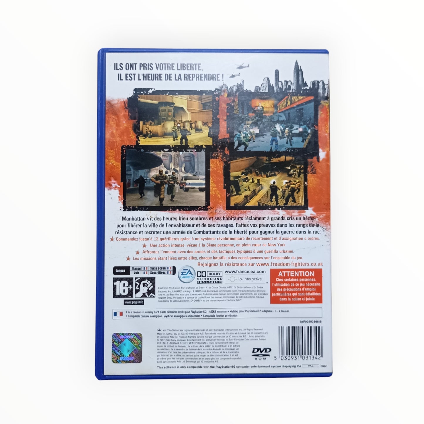 Freedom Fighters playstation 2 (PS2)
