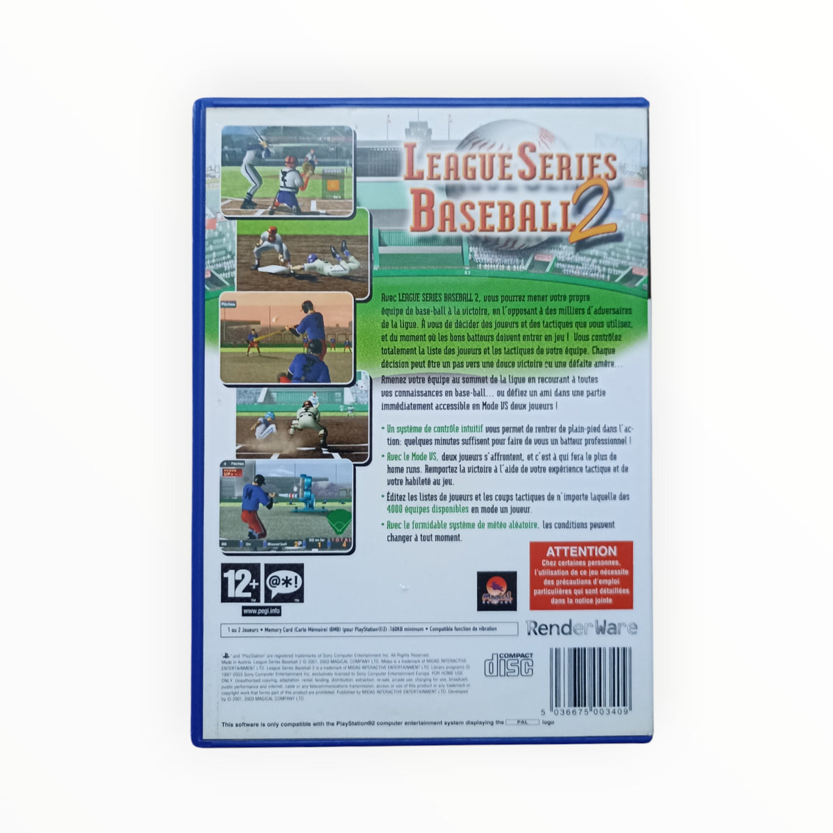 League Series Baseball 2 playstation 2 (PS2)