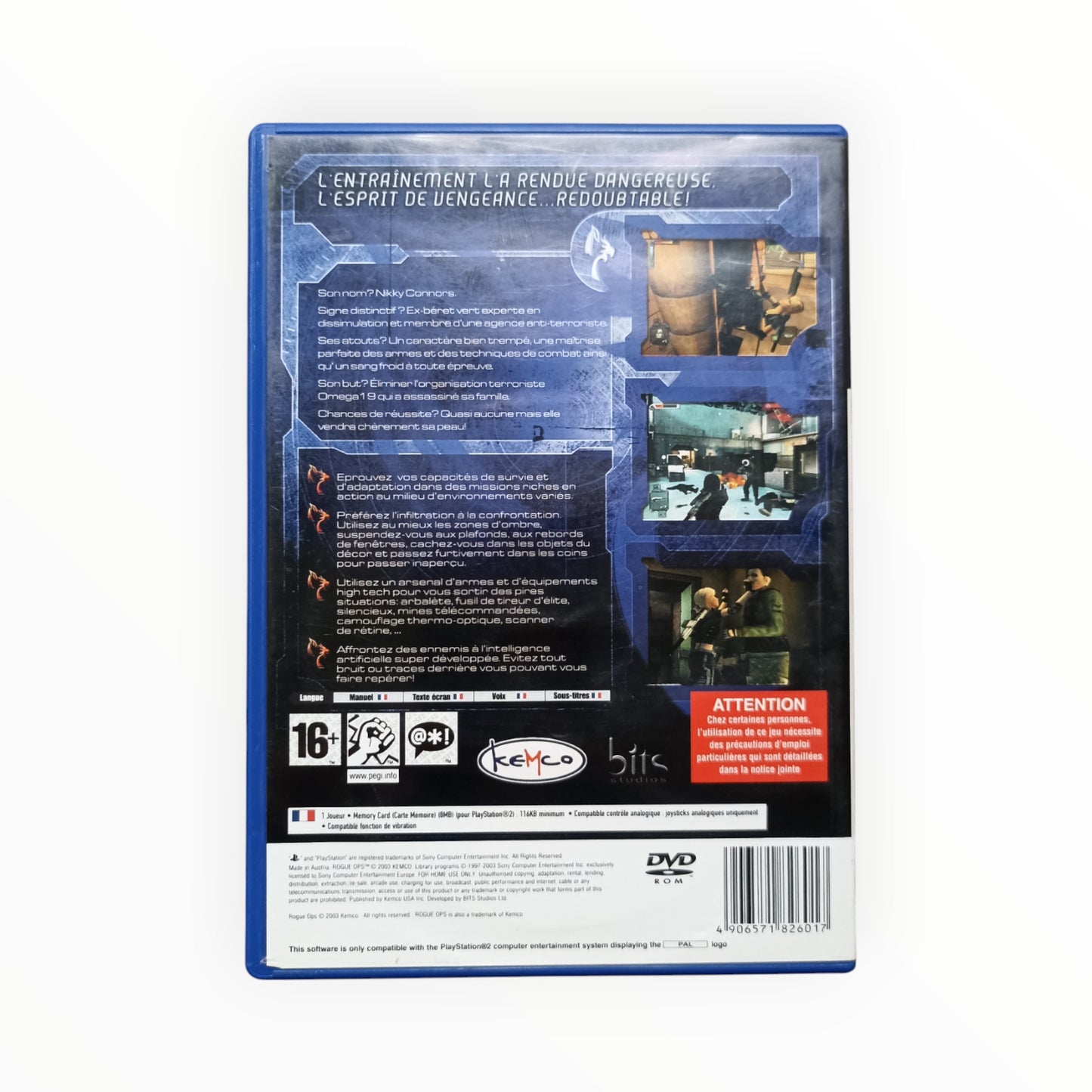 Rogue Ops playstation 2 (PS2)